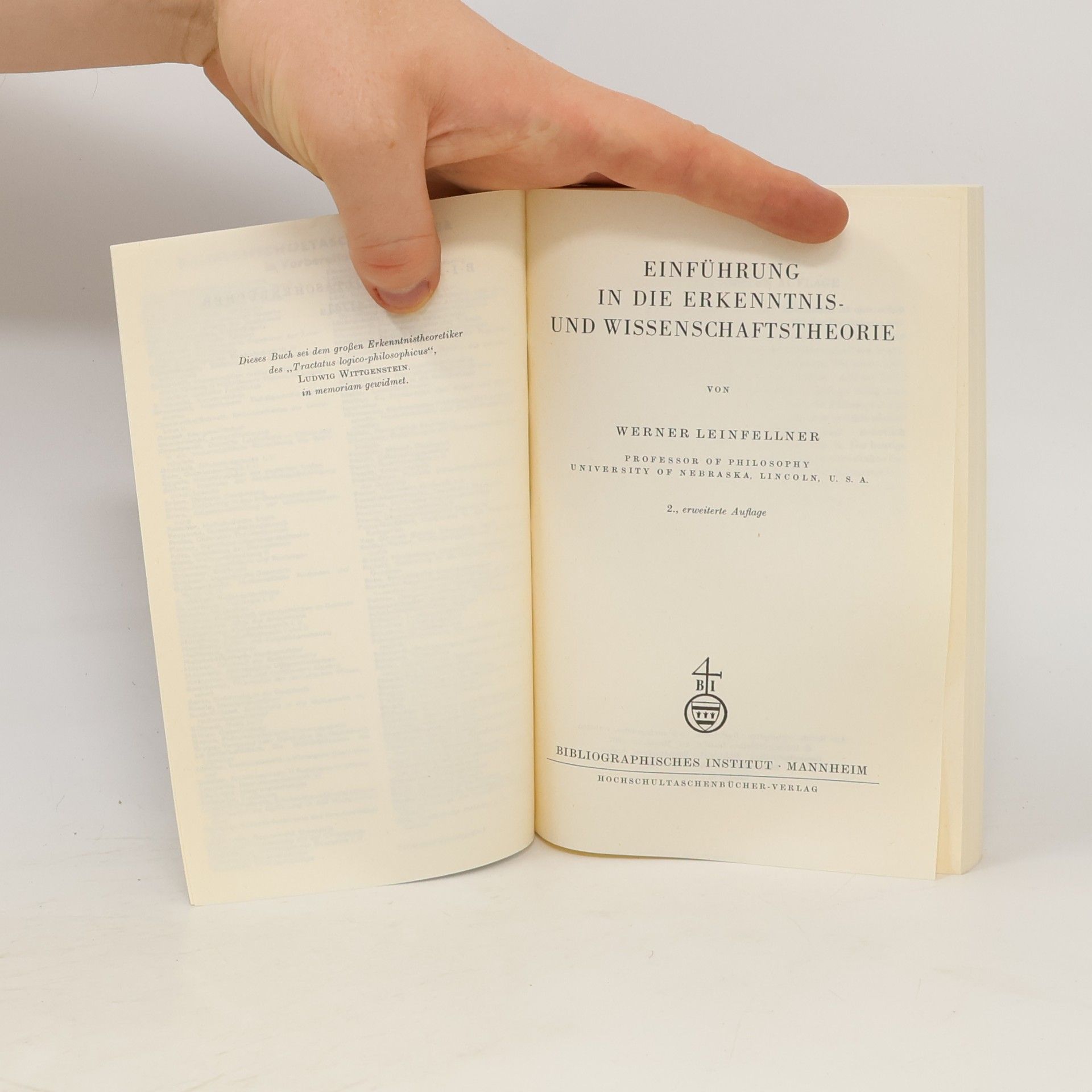 Werner Leinfellner Einführung in die Erkenntnis- und Wissenschaftstheorie