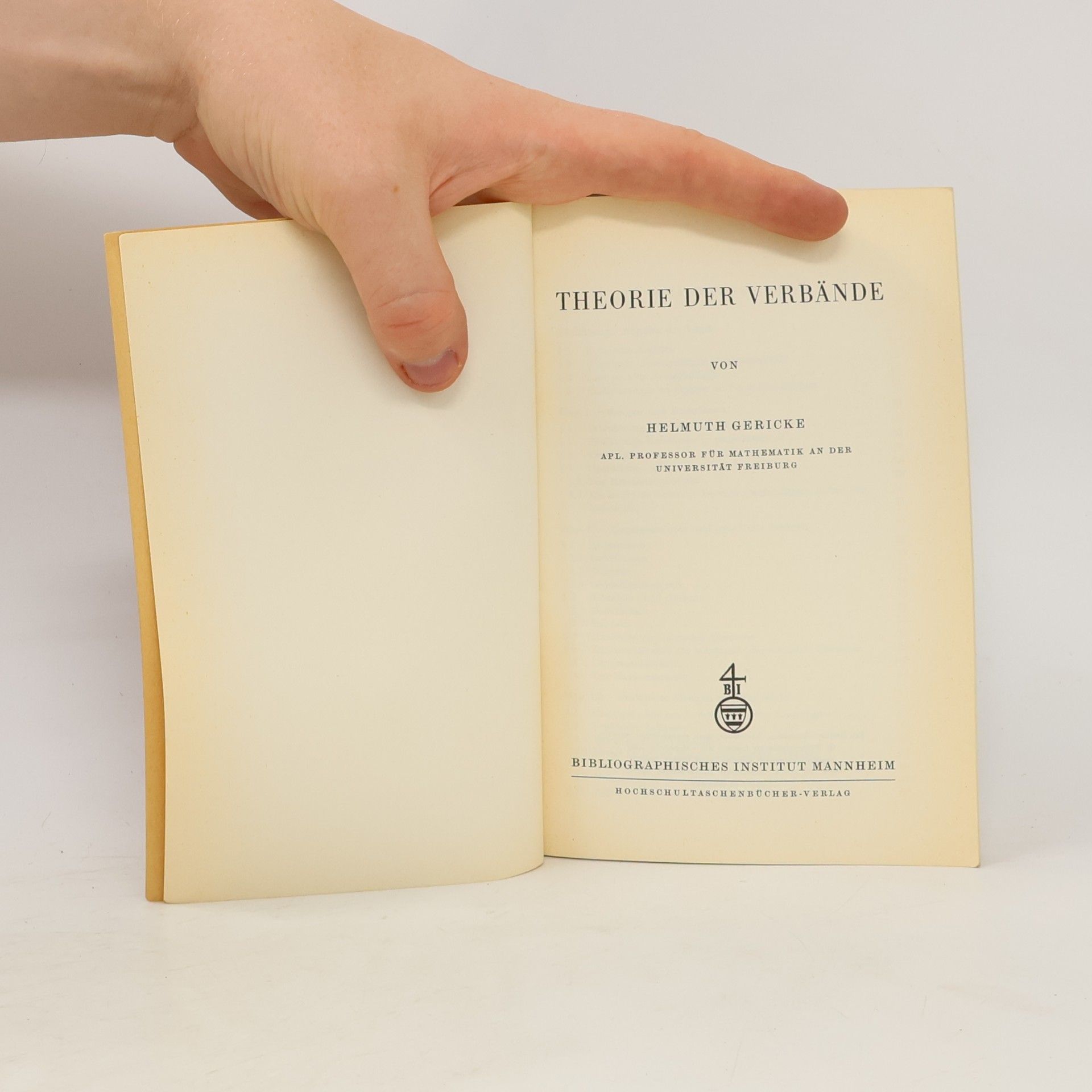 Helmuth Gericke Theorie der Verbände