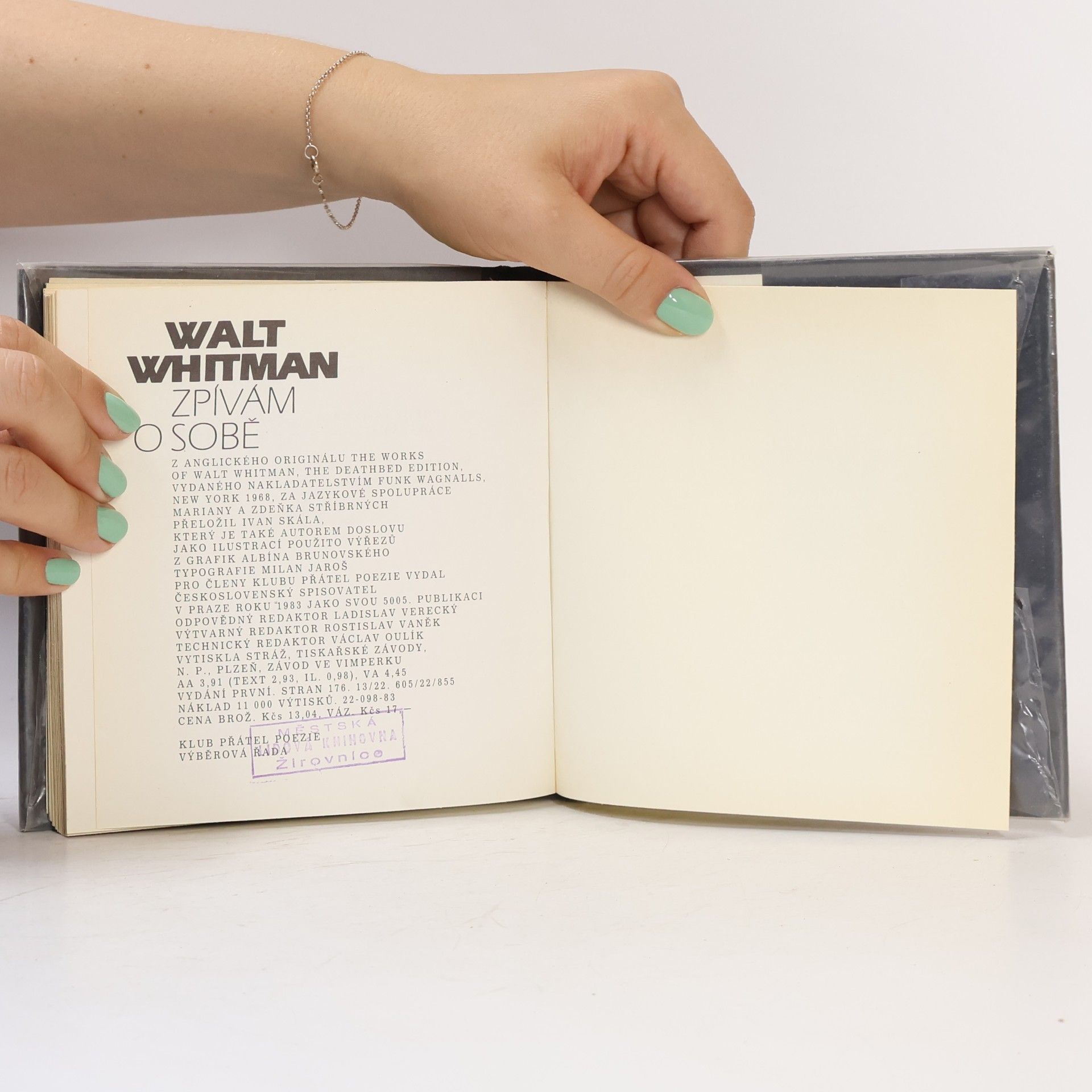 Walt Whitman Zpívám o sobě