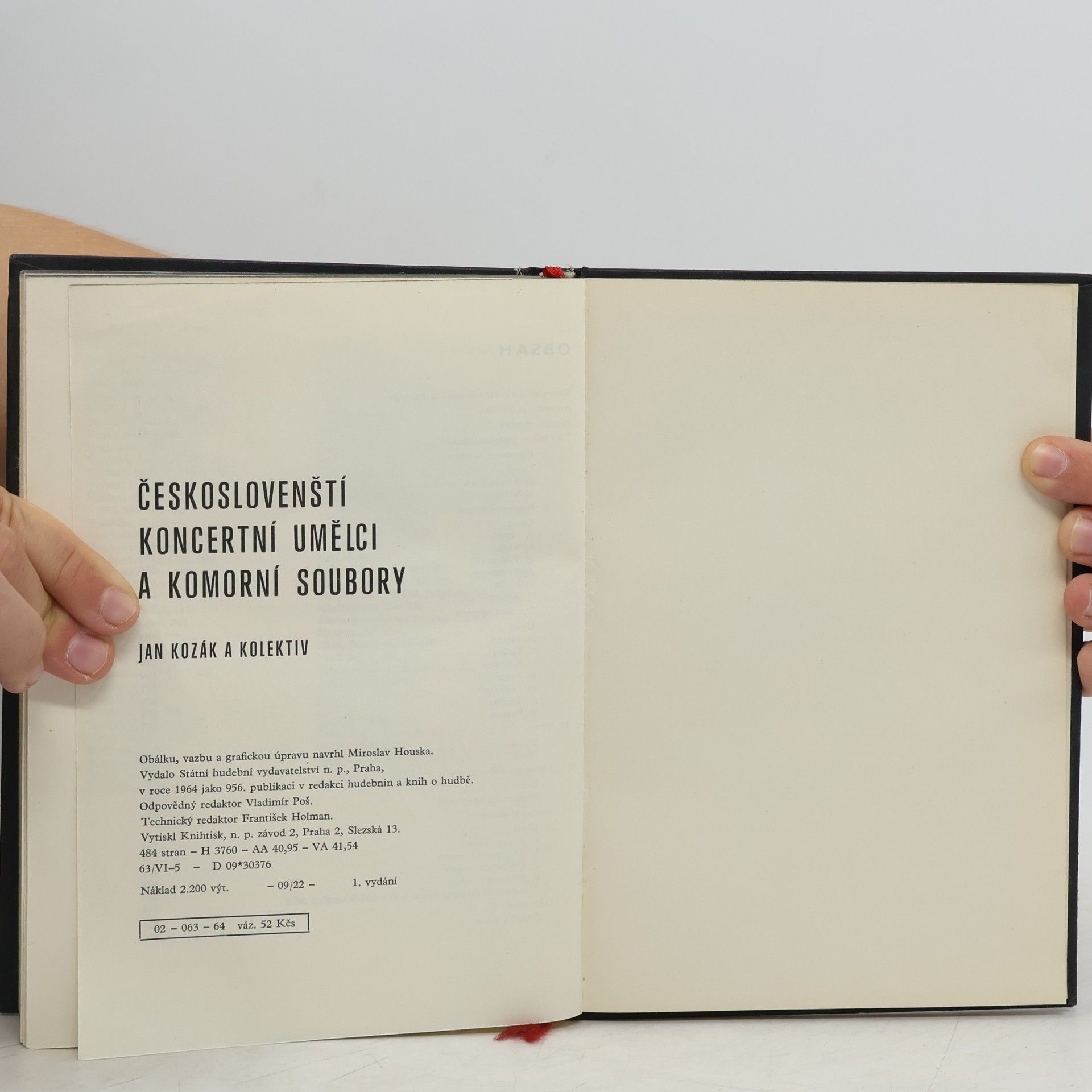 Jan A. Kozák Českoslovenští koncertní umělci a komorní soubory