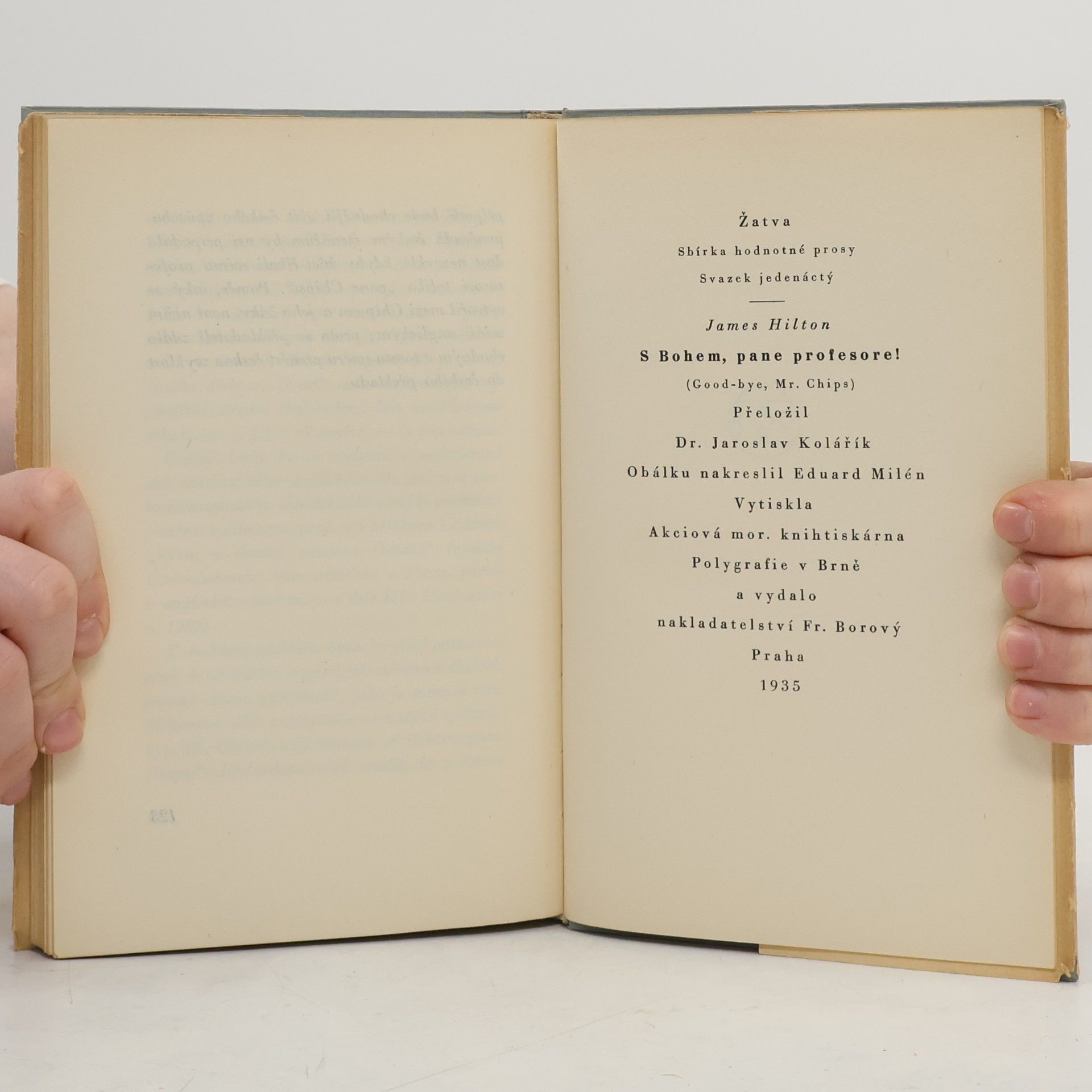 James Hilton S Bohem, pane profesore!