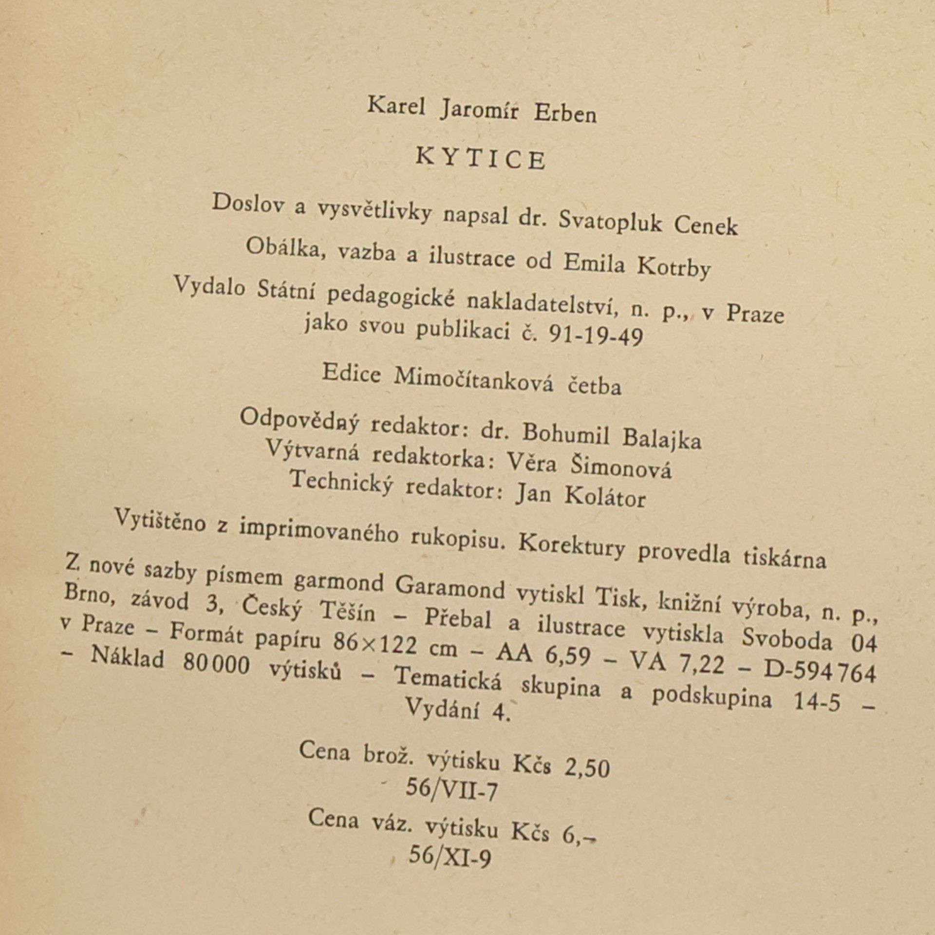 Karel Jaromír Erben Kytice