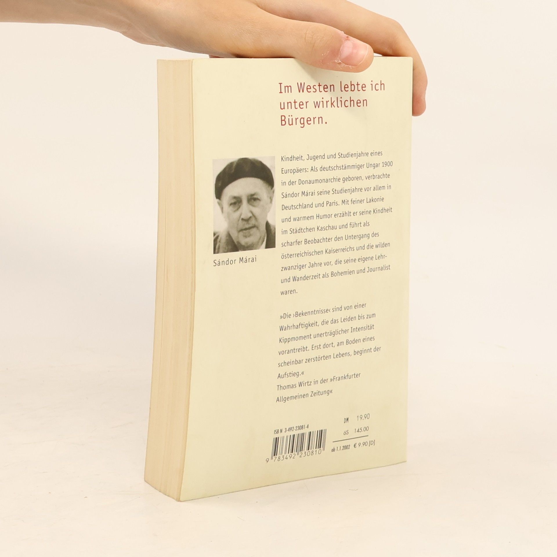 Sándor Márai Bekenntnisse eines Bürgers
