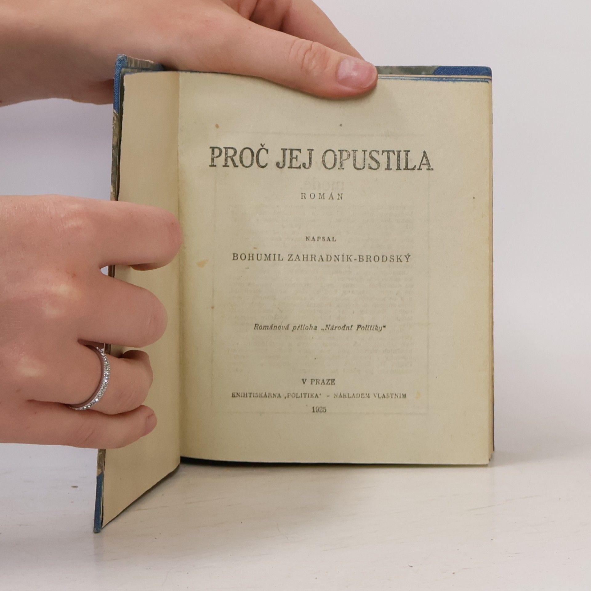 Bohumil Zahradník Brodský Proč jej opustila