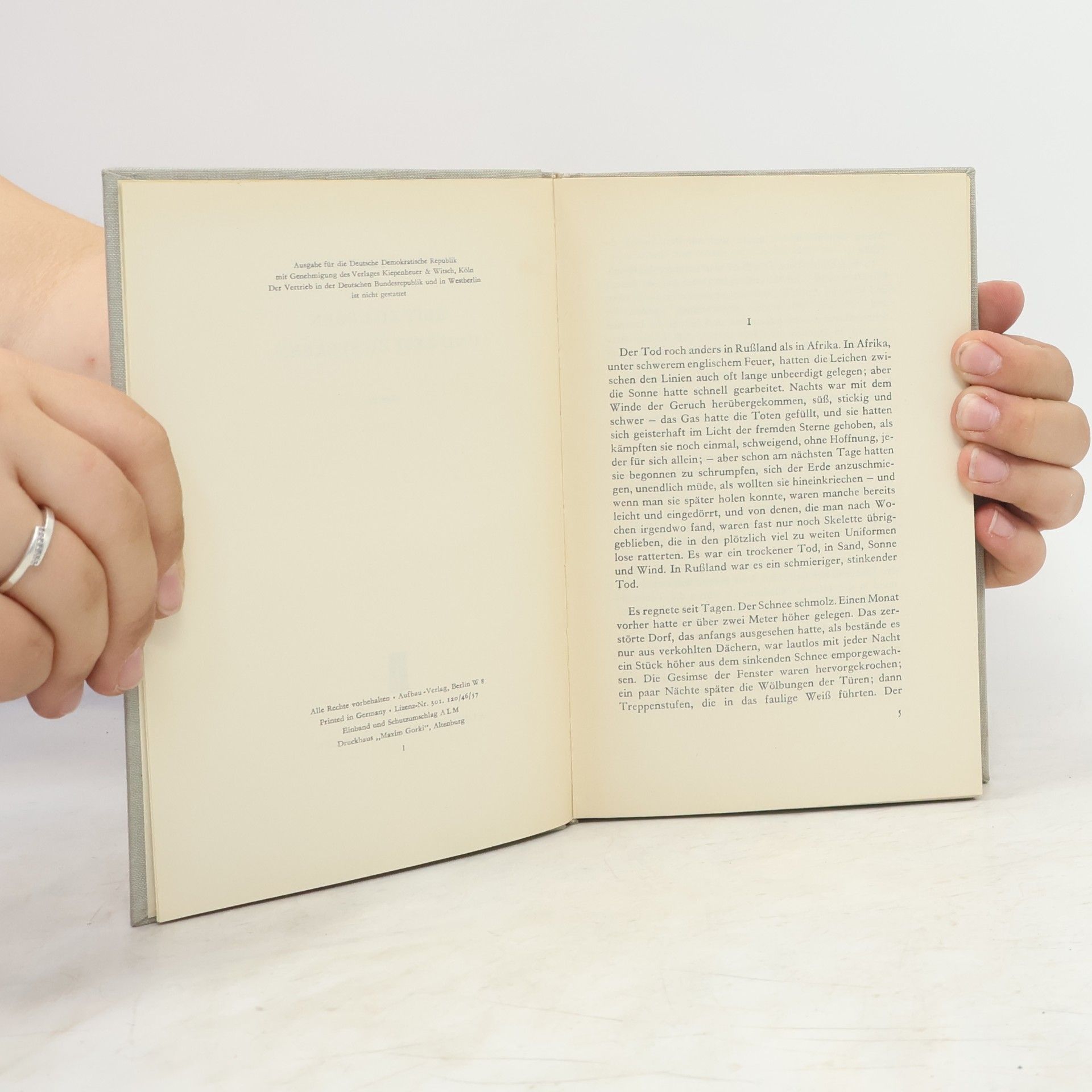 Erich Maria Remarque Zeit zu Leben und Zeit zu Sterben