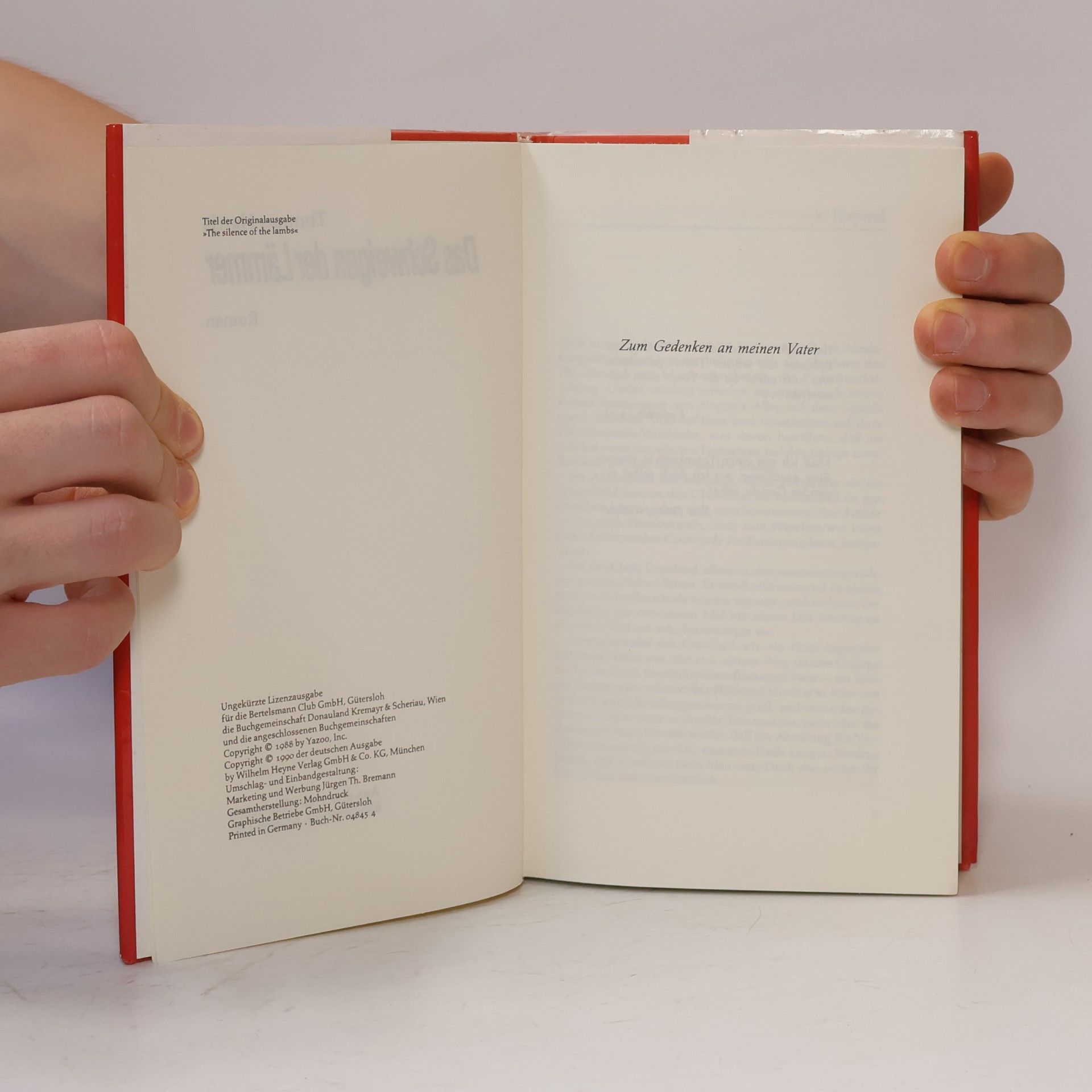 Thomas Harris Das Schweigen der Lämmer