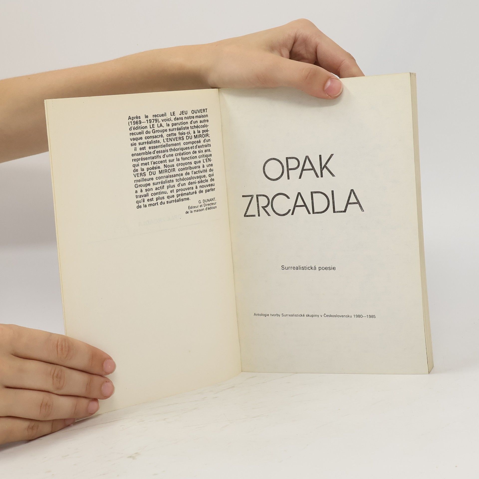 Jiří Koubek Opak zrcadla. Surrealistická poesie