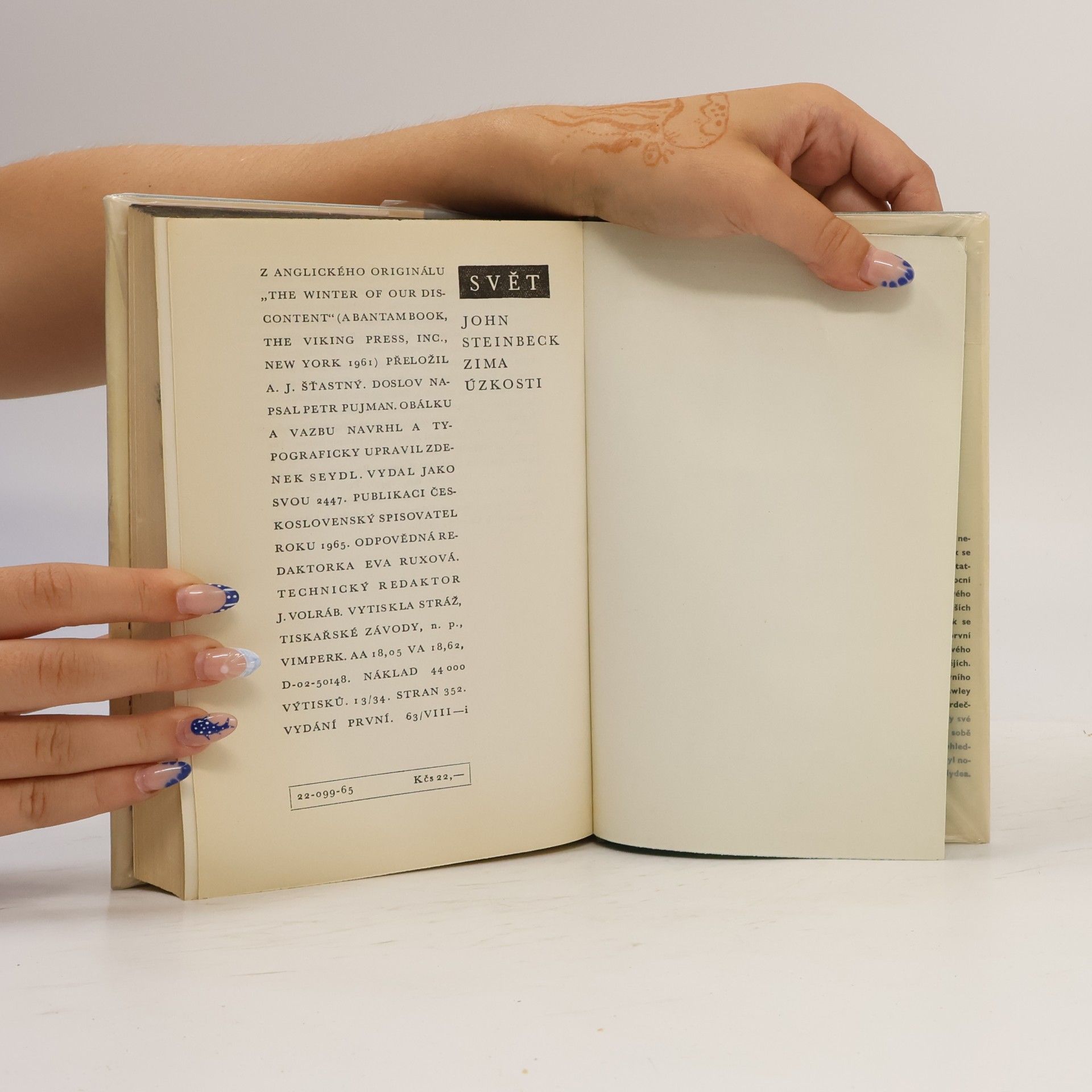 John Steinbeck Zima úzkosti