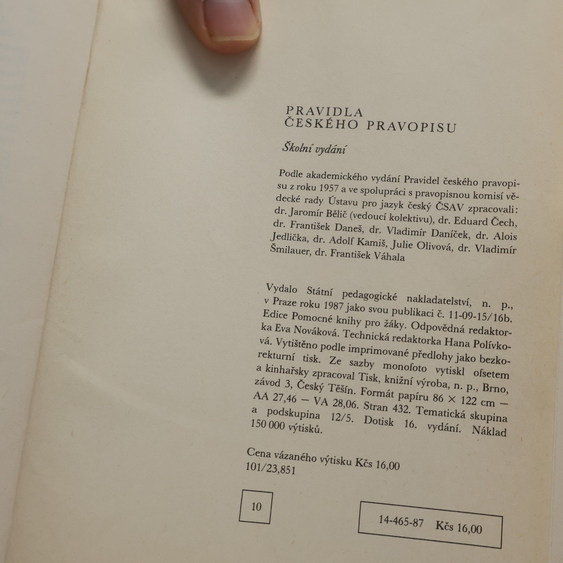 Collectif d'auteurs Pravidla českého pravopisu