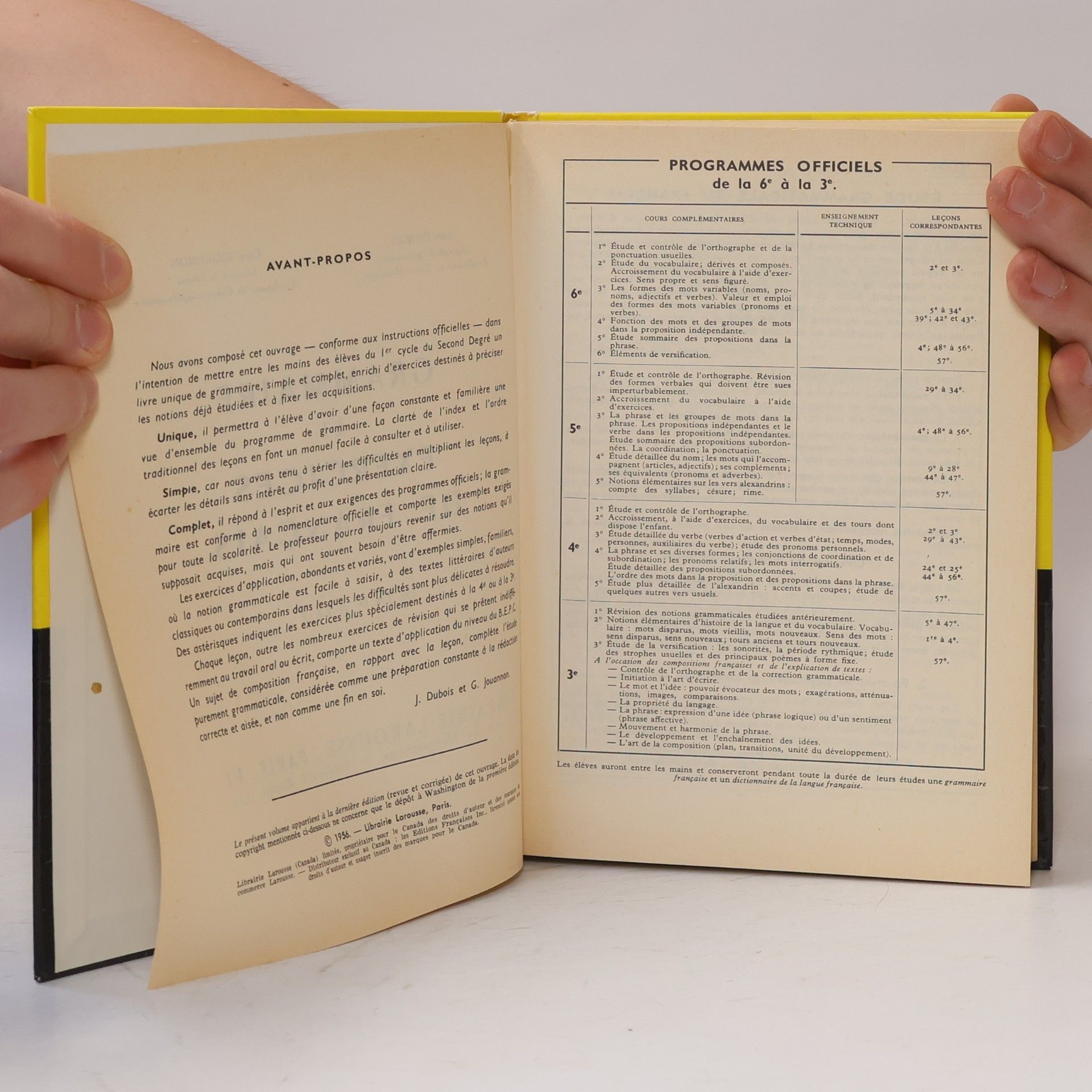 J. Dubois Grammaire et Exercices de Français