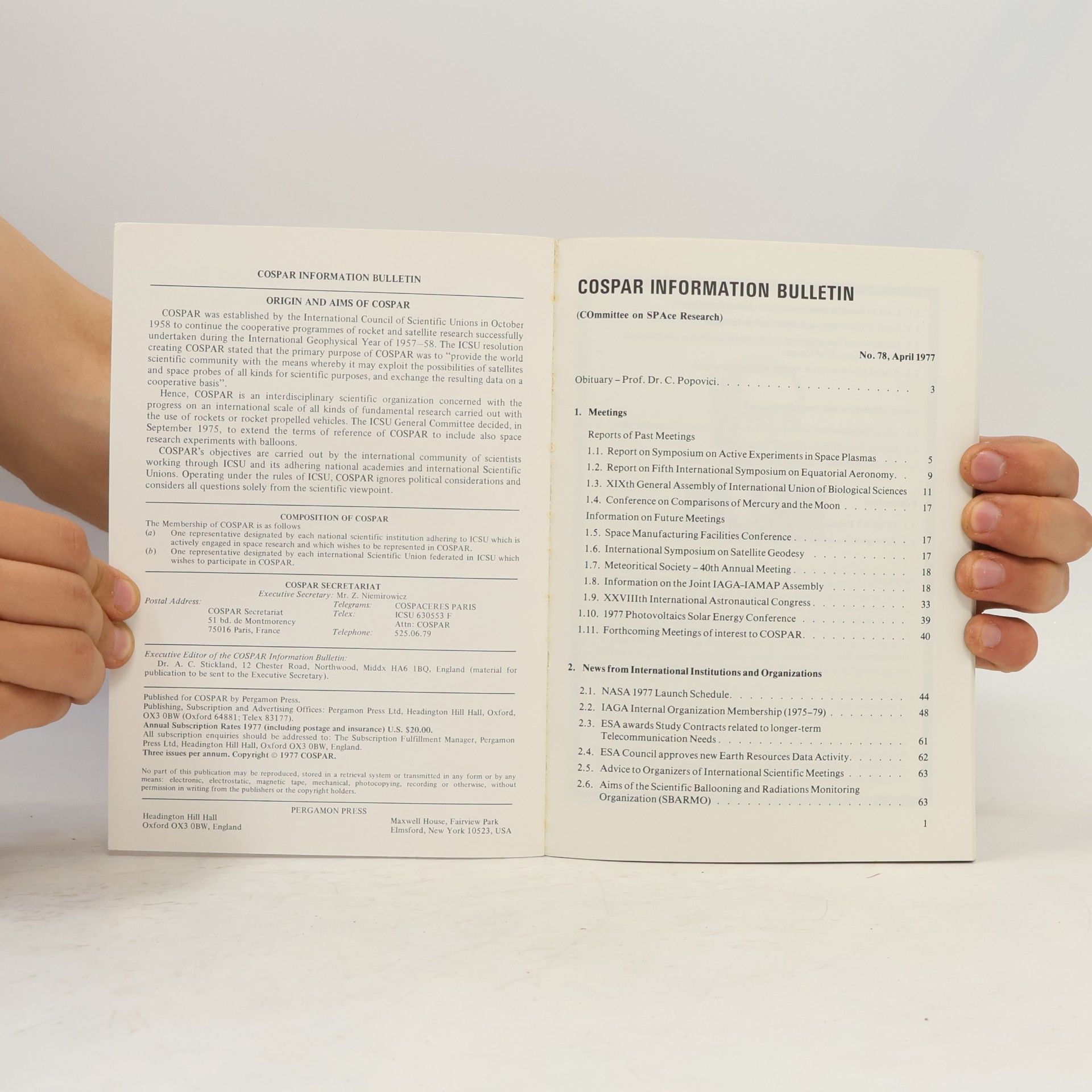 Kolektiv autorů COSPAR Information Bulletin 78