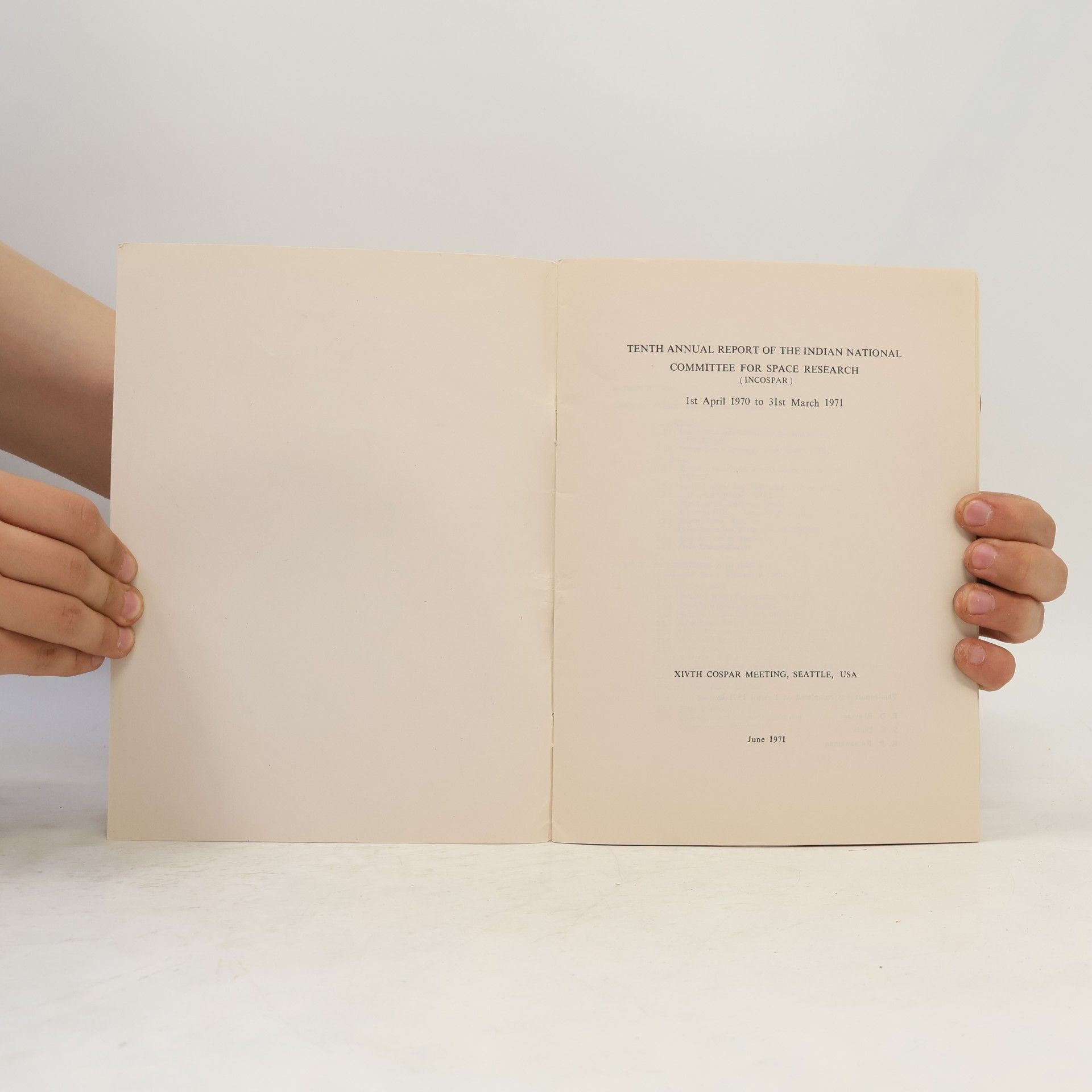Autores varios Report to COSPAR