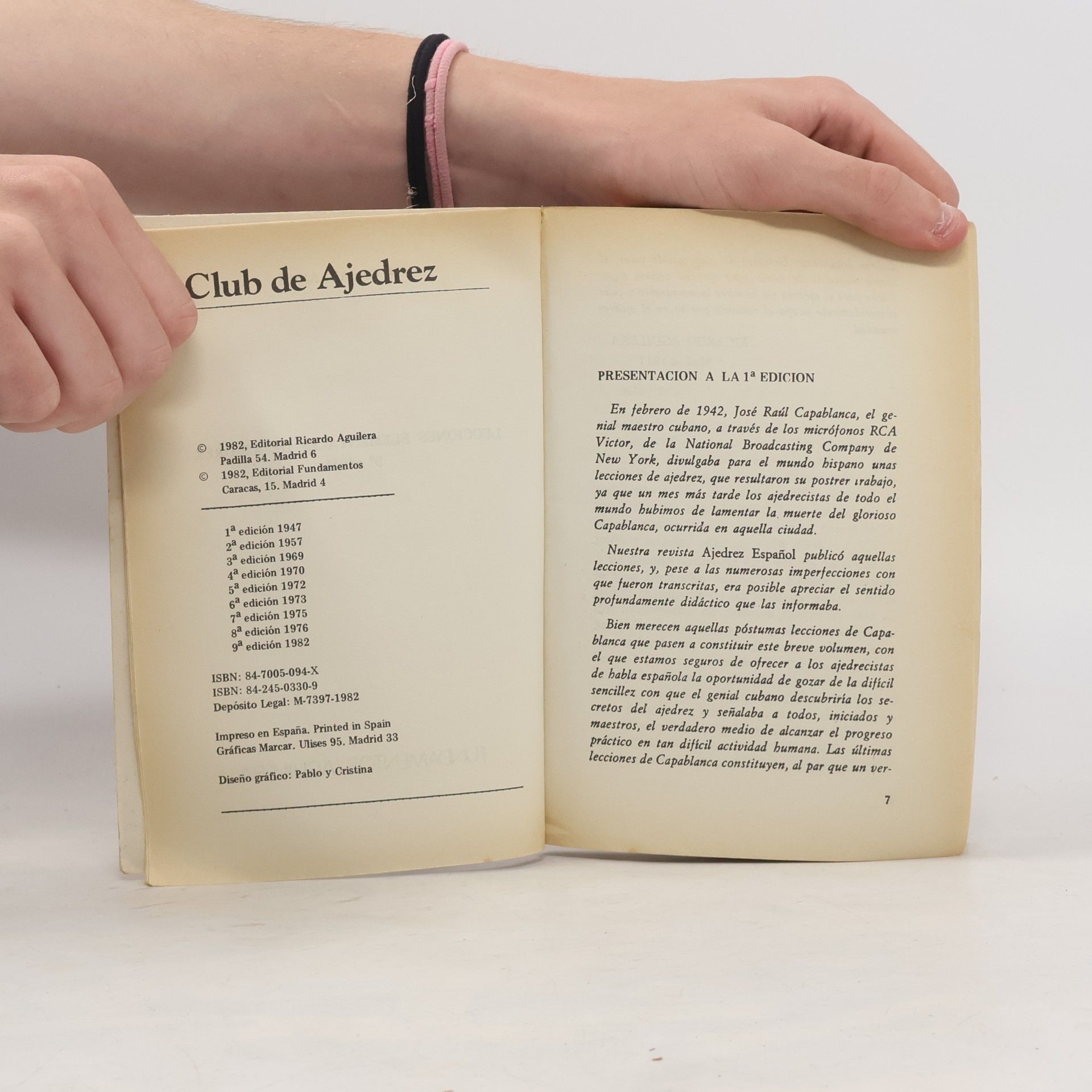 José Raúl Capablanca Lecciones elementales de ajedrez - 9ª edición