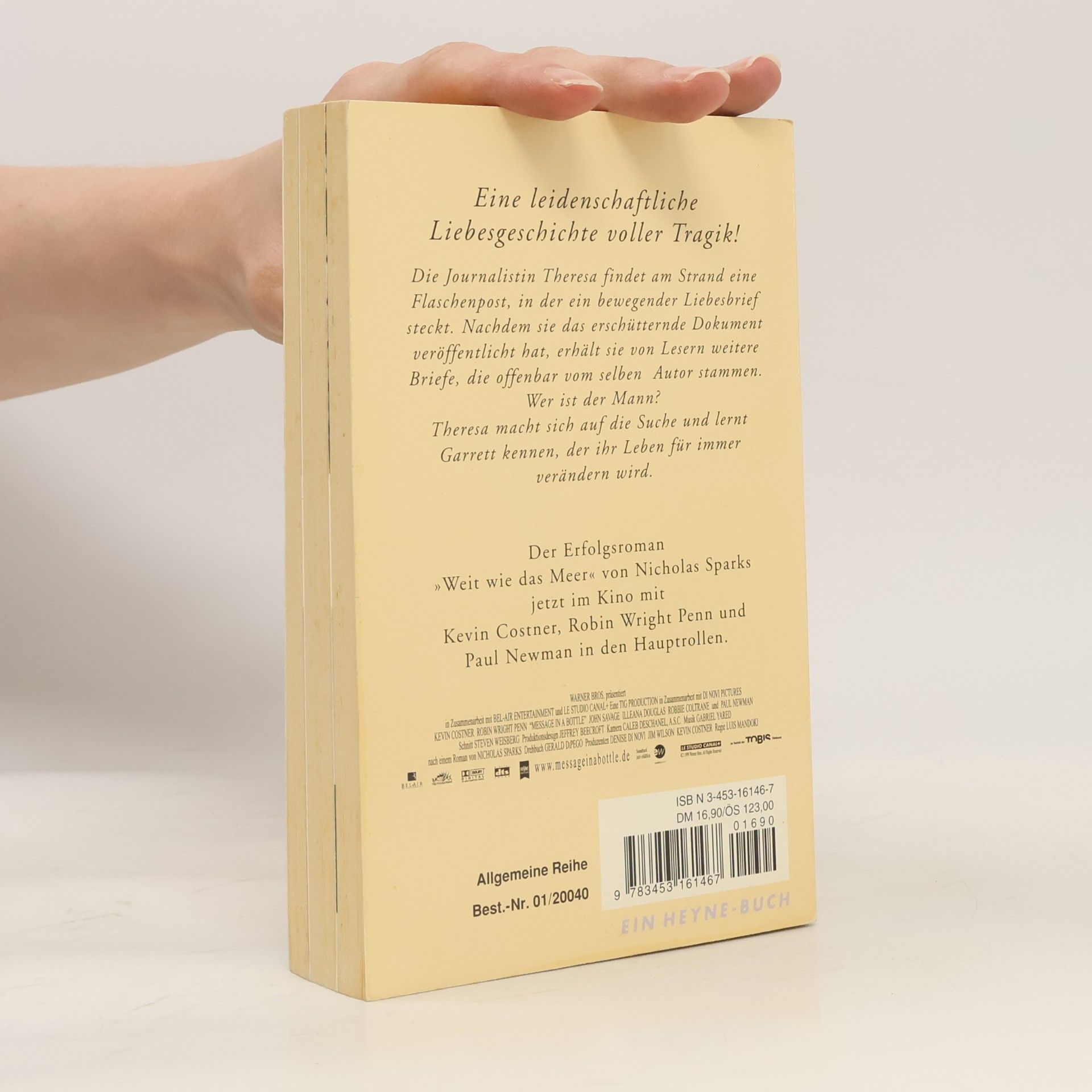 Nicholas Sparks Message in a Bottle. Weit wie das Meer