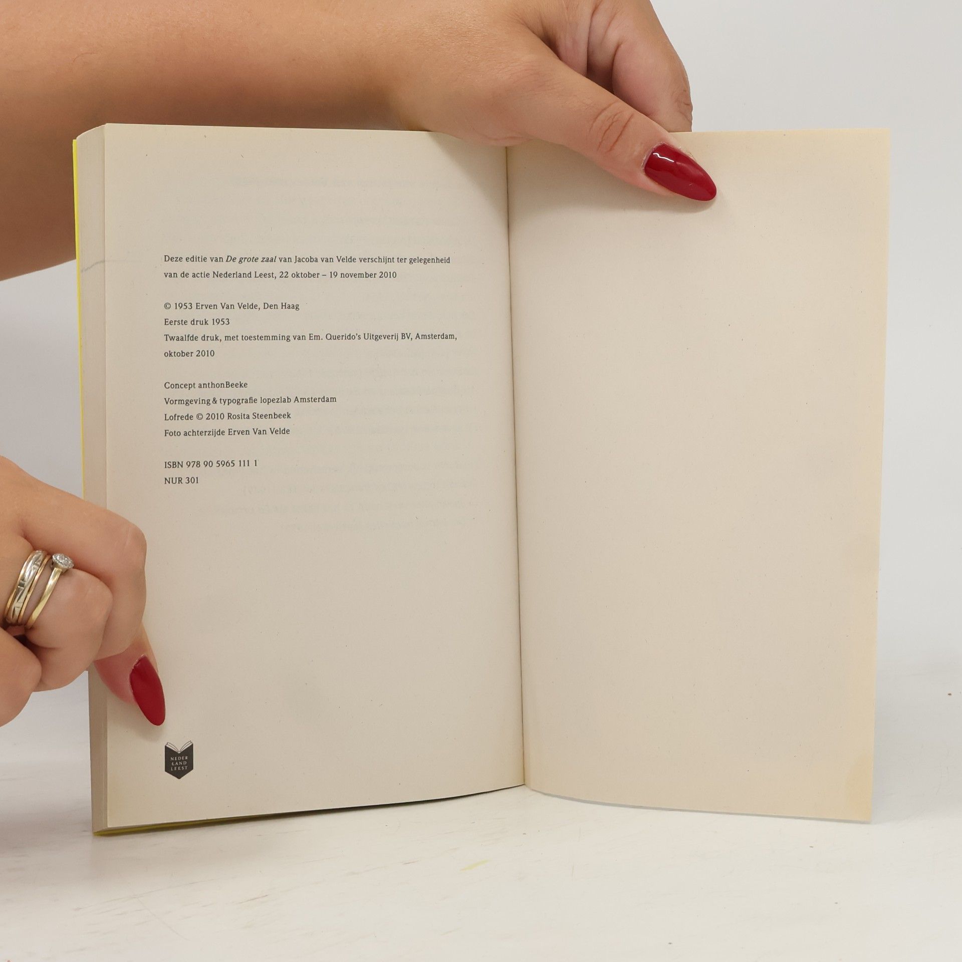 Jacoba van Velde Nederland leest de Grote Zaal