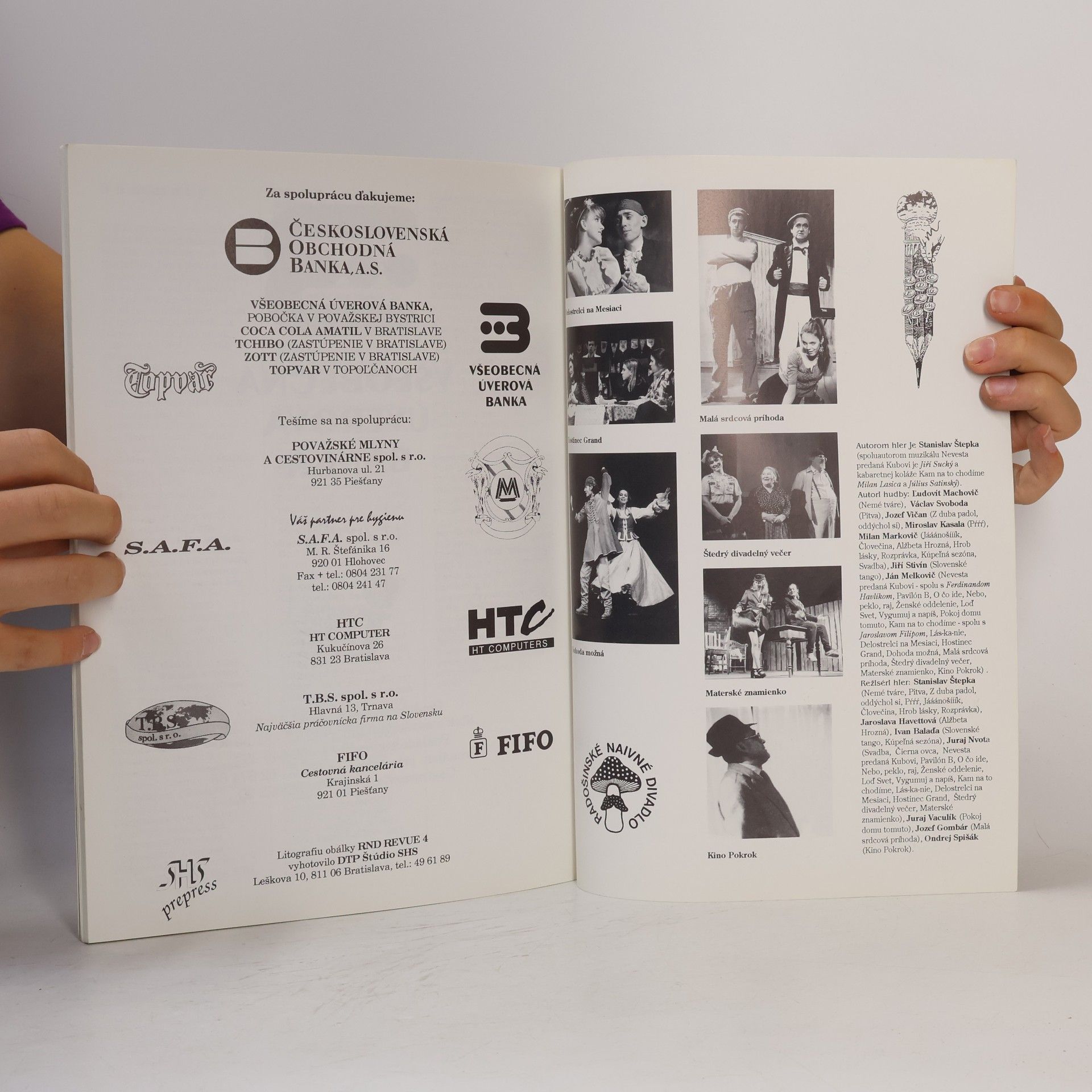 Kolektiv autorů RND Revue 4. Naivná správa o 33. sezóne Radošinského naivného divadla 1995 - 1996