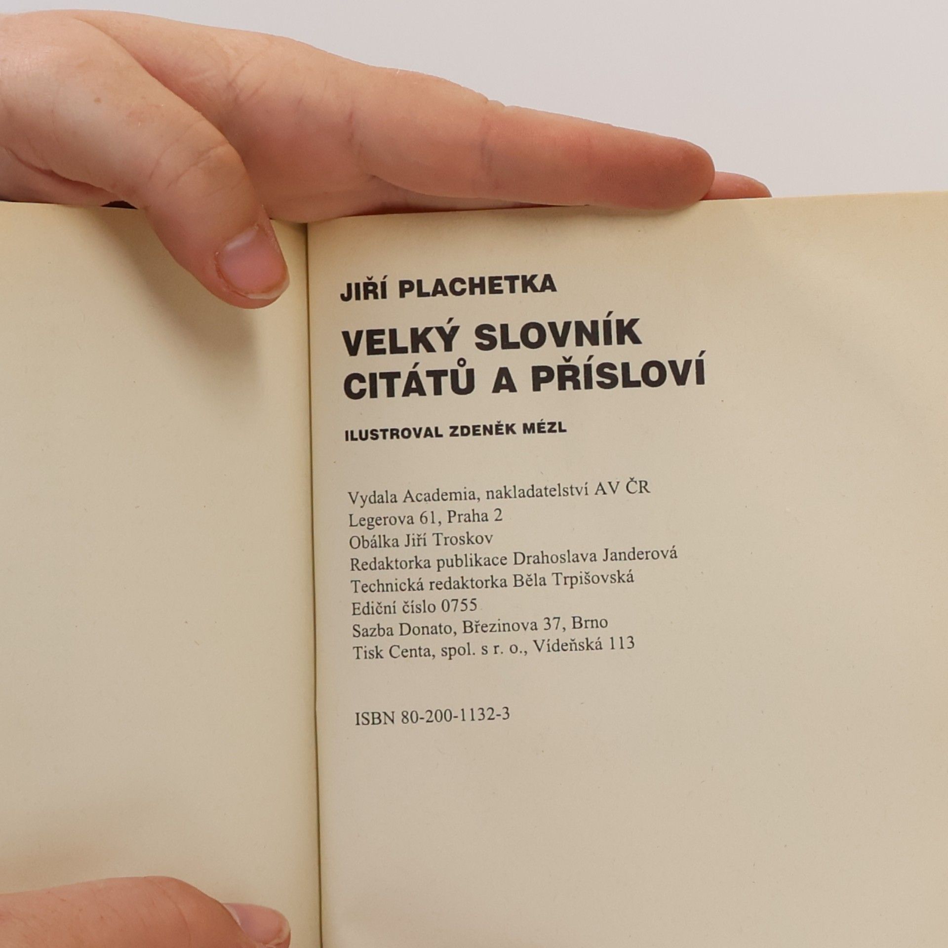 Jiří Plachetka Velký slovník citátů a přísloví