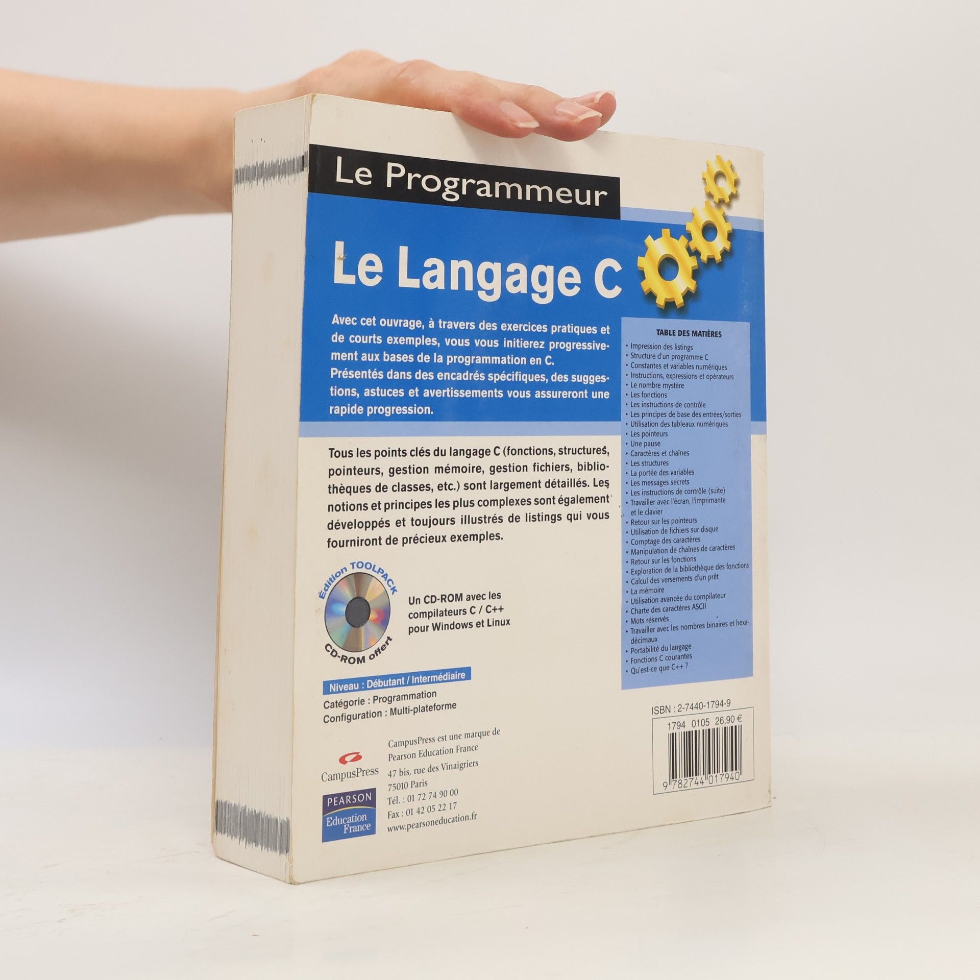 Peter G. Aitken Le langage C édition TOOLPACK (+ 1 CD-Rom)