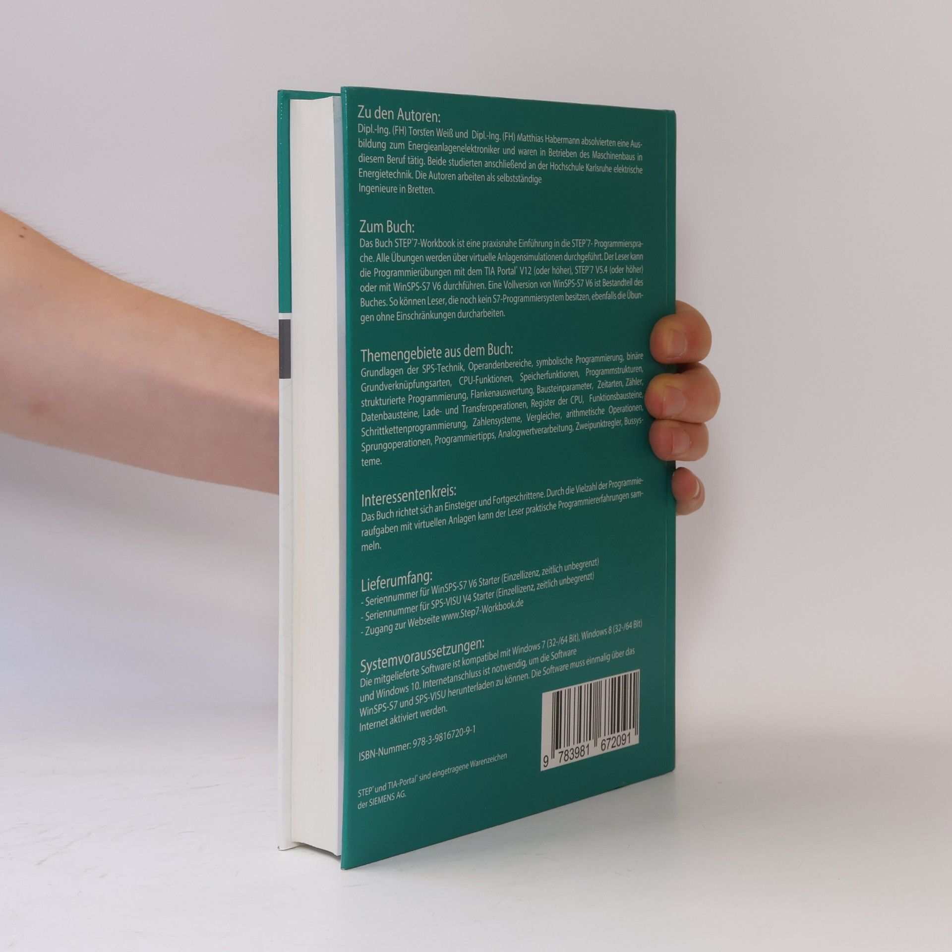Torsten Weiß STEP7-Workbook - Einführung in die STEP7-Programmiersprache mit TIA-Portal, Step7 V5.x und WinSPS-S7 - 7. Auflage