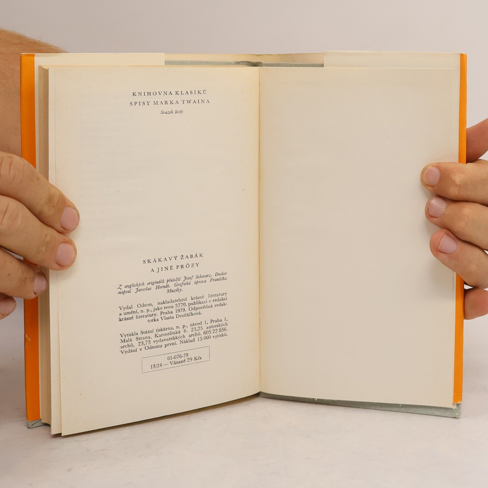 Mark Twain Skákavý žabák a jiné prózy