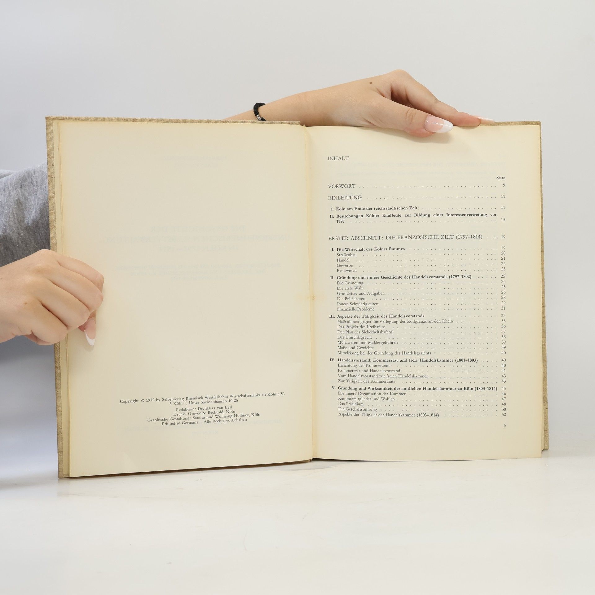 Hermann Kellenbenz Die Geschichte der unternehmerischen Selbstverwaltung in Köln 1797-1914