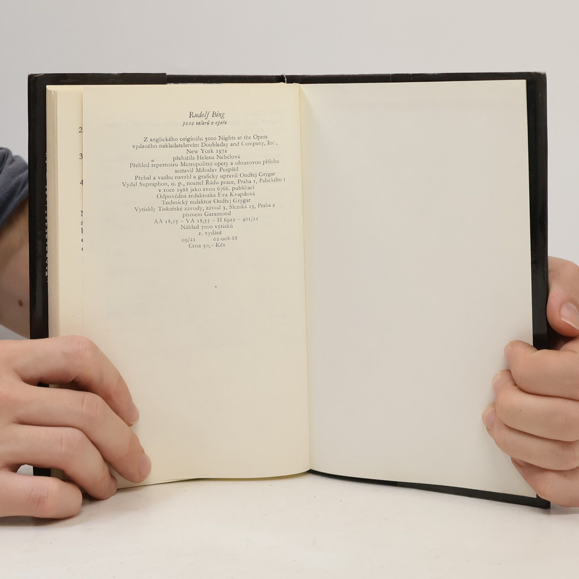 Rudolf Bing 5000 večerů v opeře (memoáry ředitele Metropolitní opery)