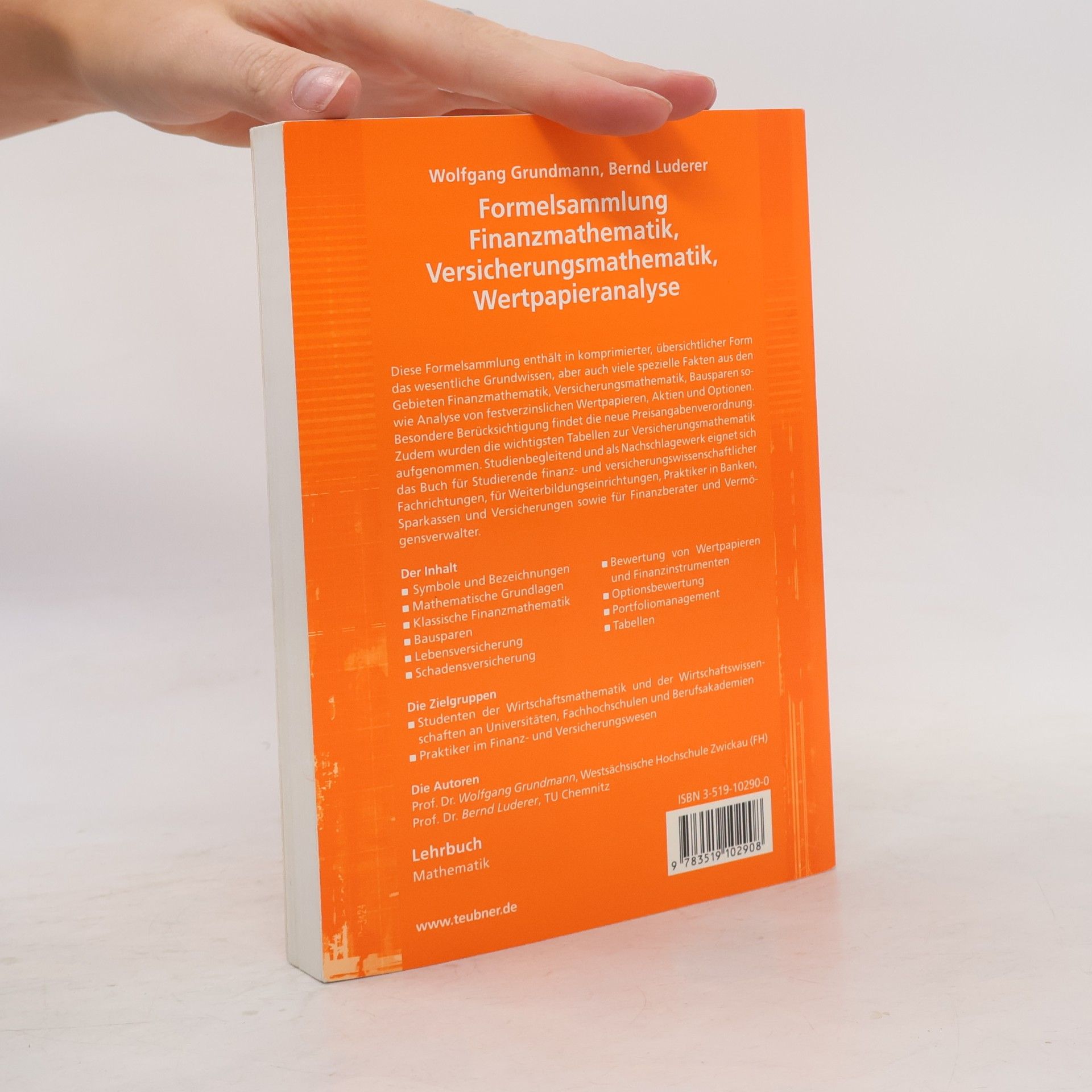 Wolfgang Grundmann Formelsammlung Finanzmathematik, Versicherungsmathematik, Wertpapieranalyse - 2. Auflage