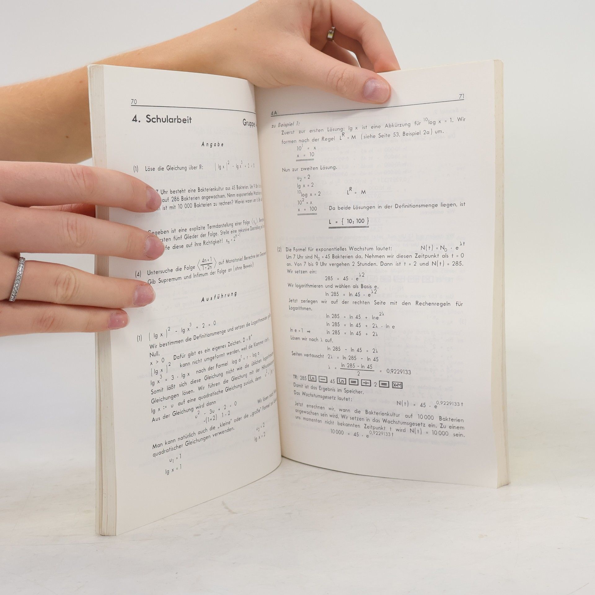Erich Lorenz Mathematik Probeschularbeiten