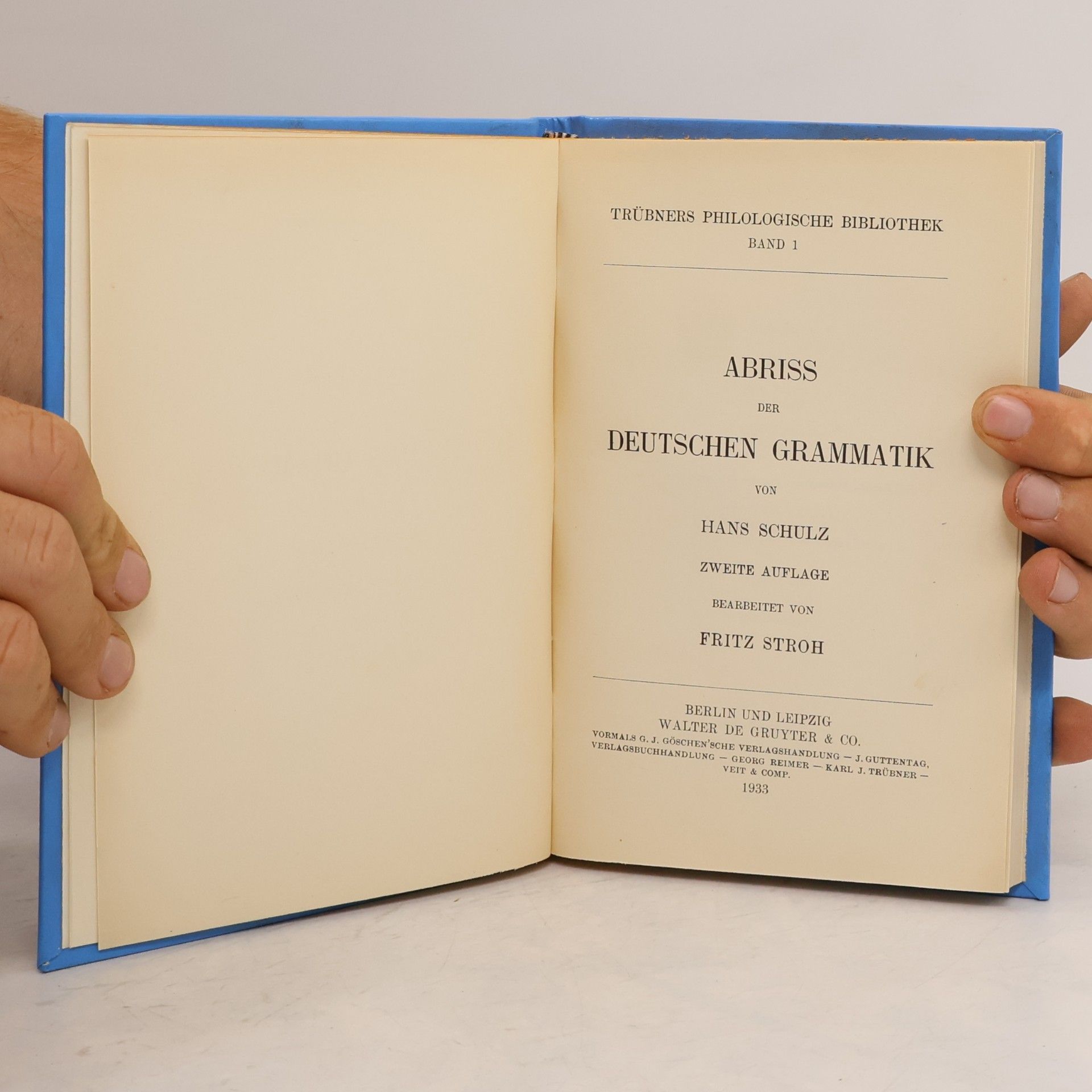 Hans-Joachim Schulz Abriss der deutschen Grammatik