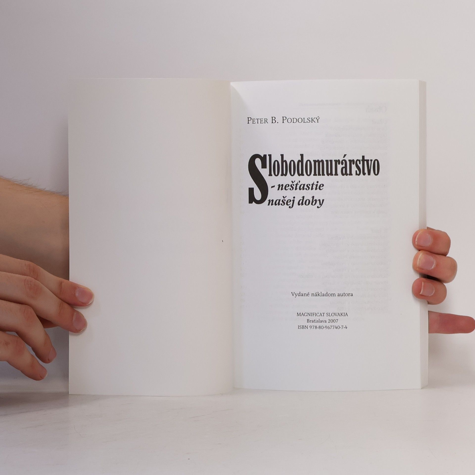 Peter Bielik Slobodomurárstvo - nešťastie našej doby