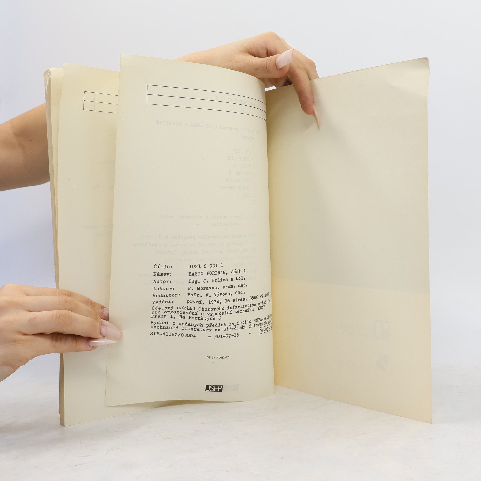 Josef Brlica BASIC FORTRAN EC-1021. Část I.