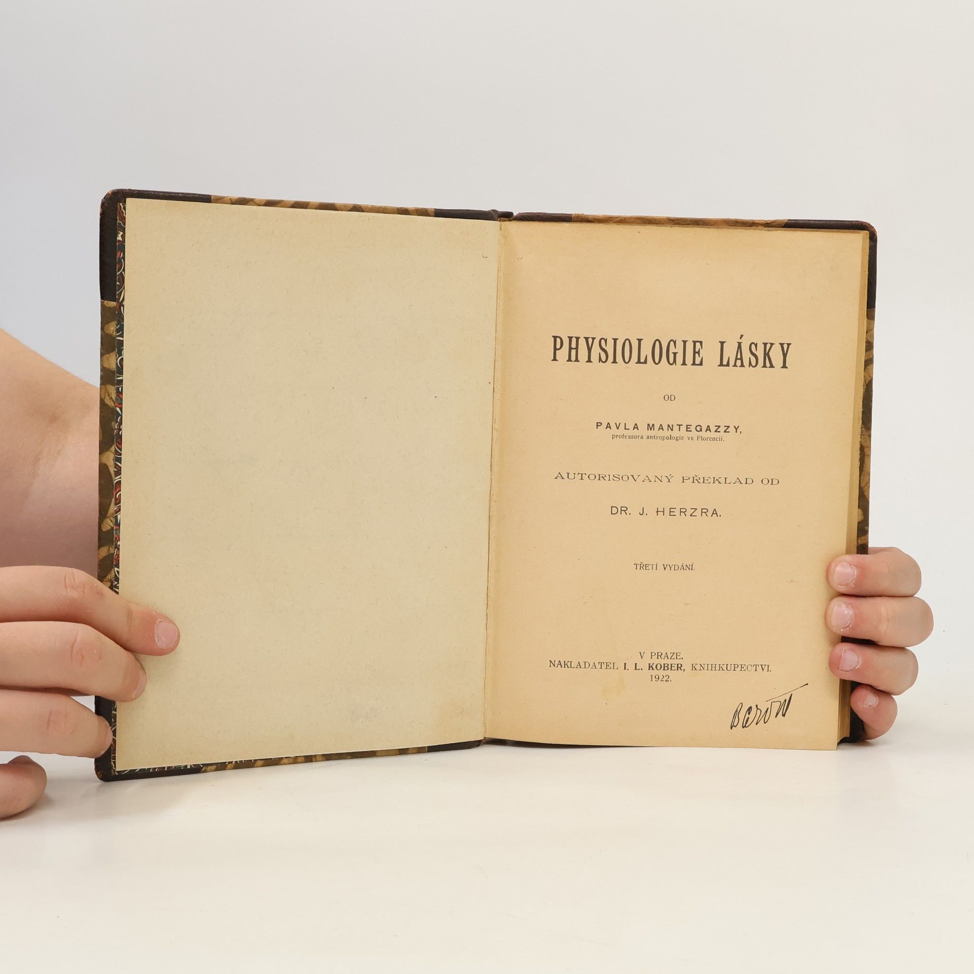 Paolo Mantegazza Physiologie lásky