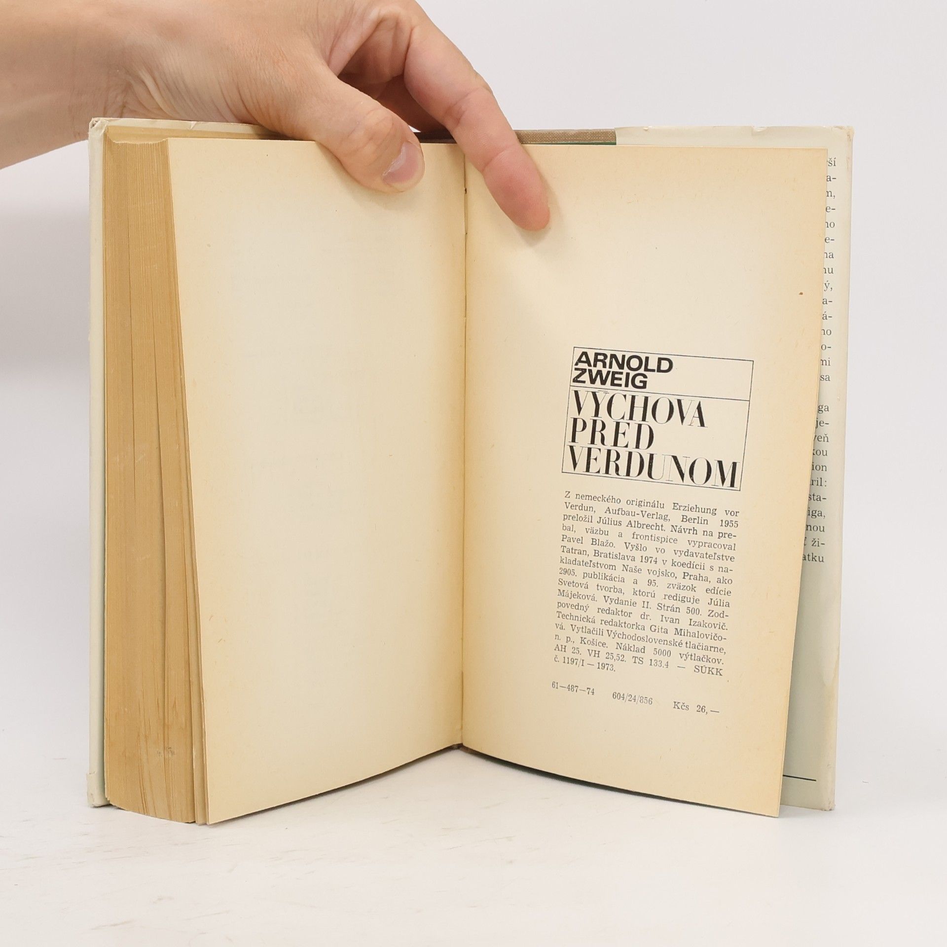 Arnold Zweig Výchova pred Verdunom