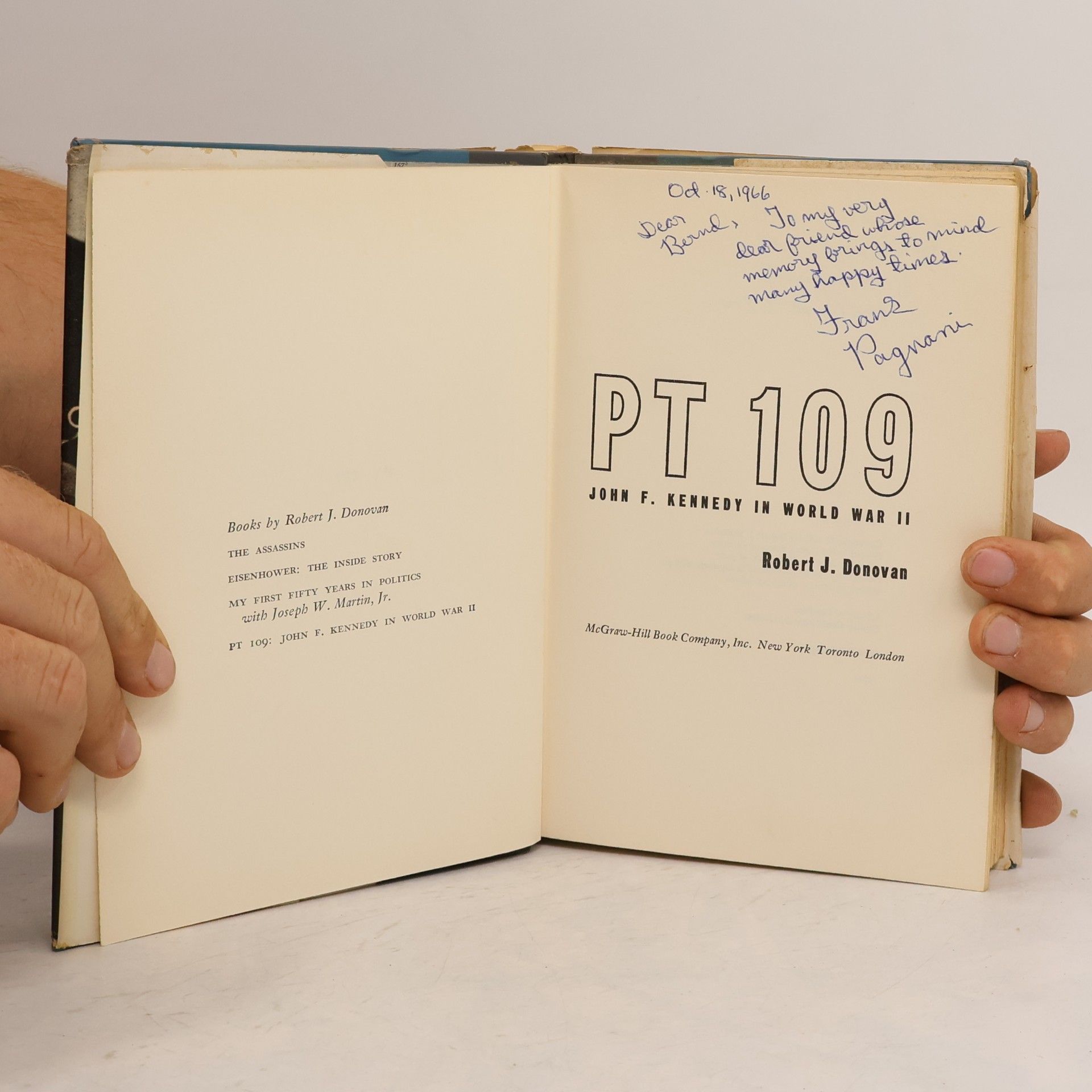 Robert J. Donovan PT 109. John F. Kennedy in World War II