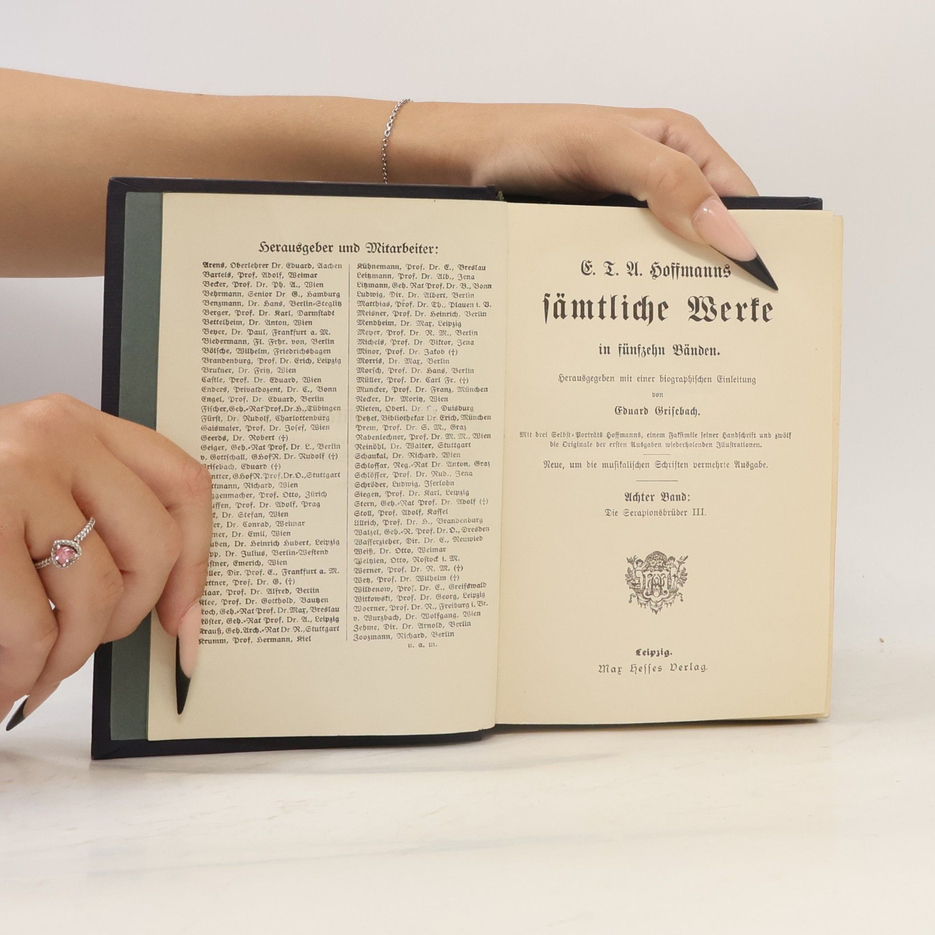 Ernst T. A. Hoffmann Hoffmanns sämtliche Werke 8-10. Die Serapionsbrüder III.
