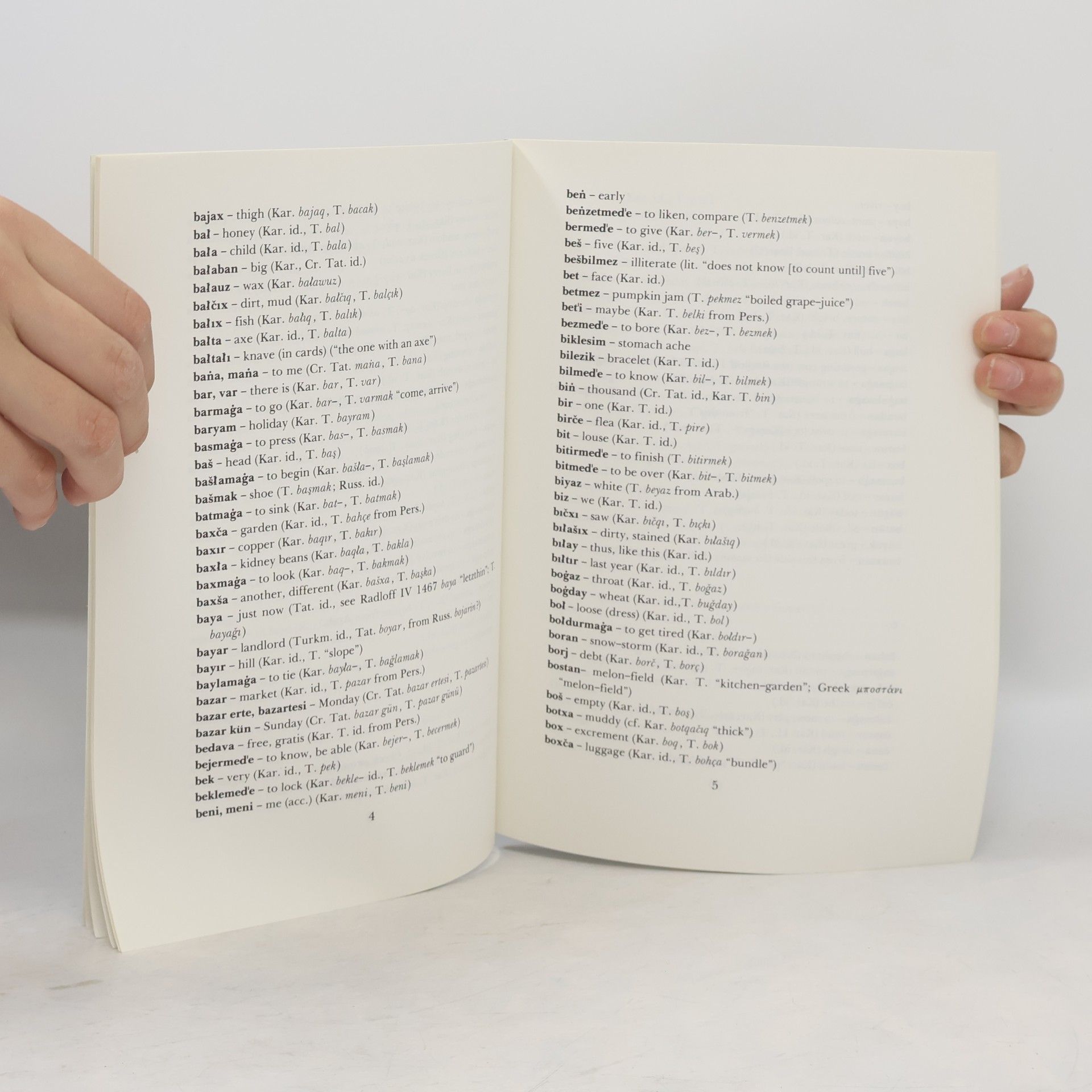 Baruch Podolsky Mediterranean Language and Culture Monograph Series - 1: A Greek Tatar-English Glossary