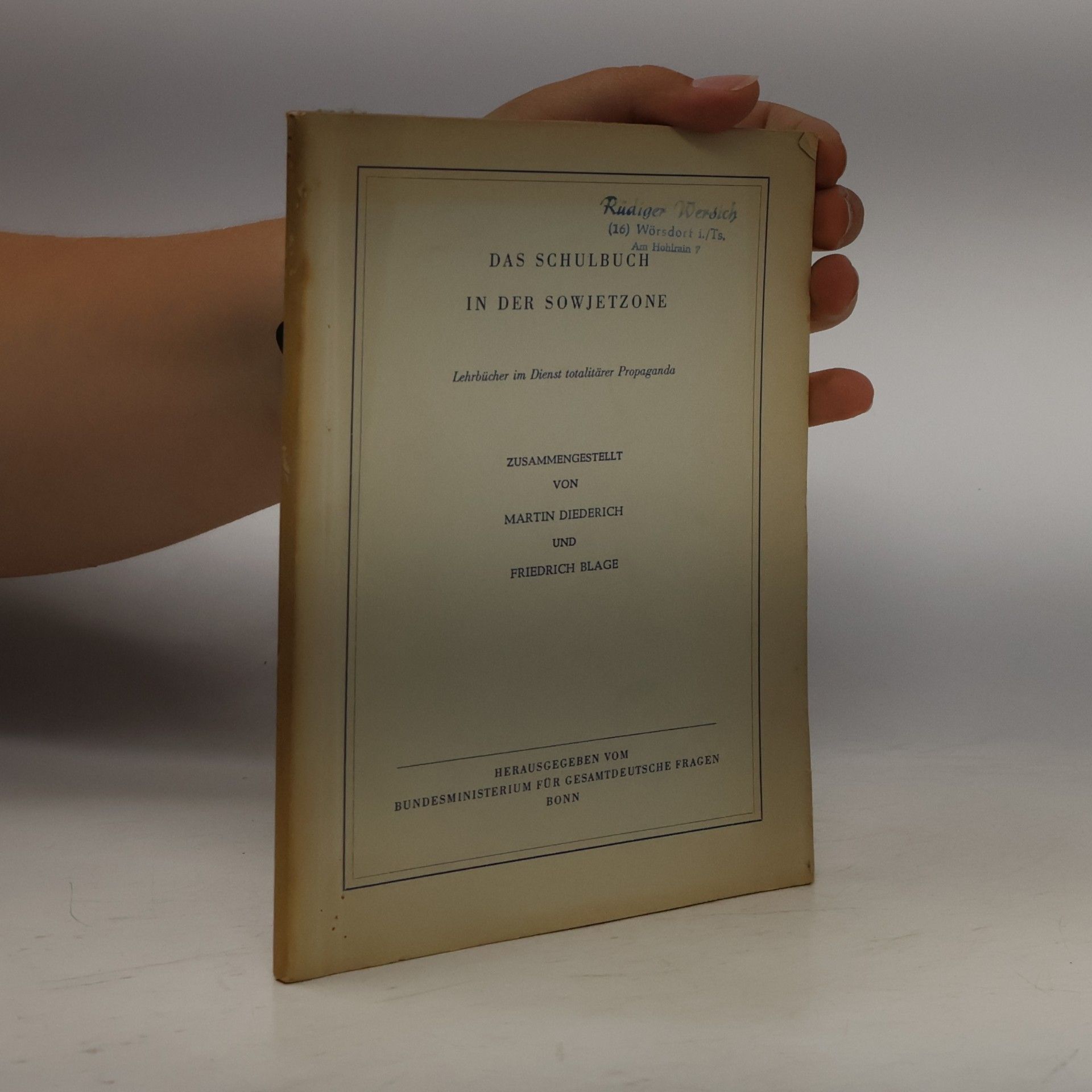 Peter R. Lücke Das Schulbuch in der Sowjetzone