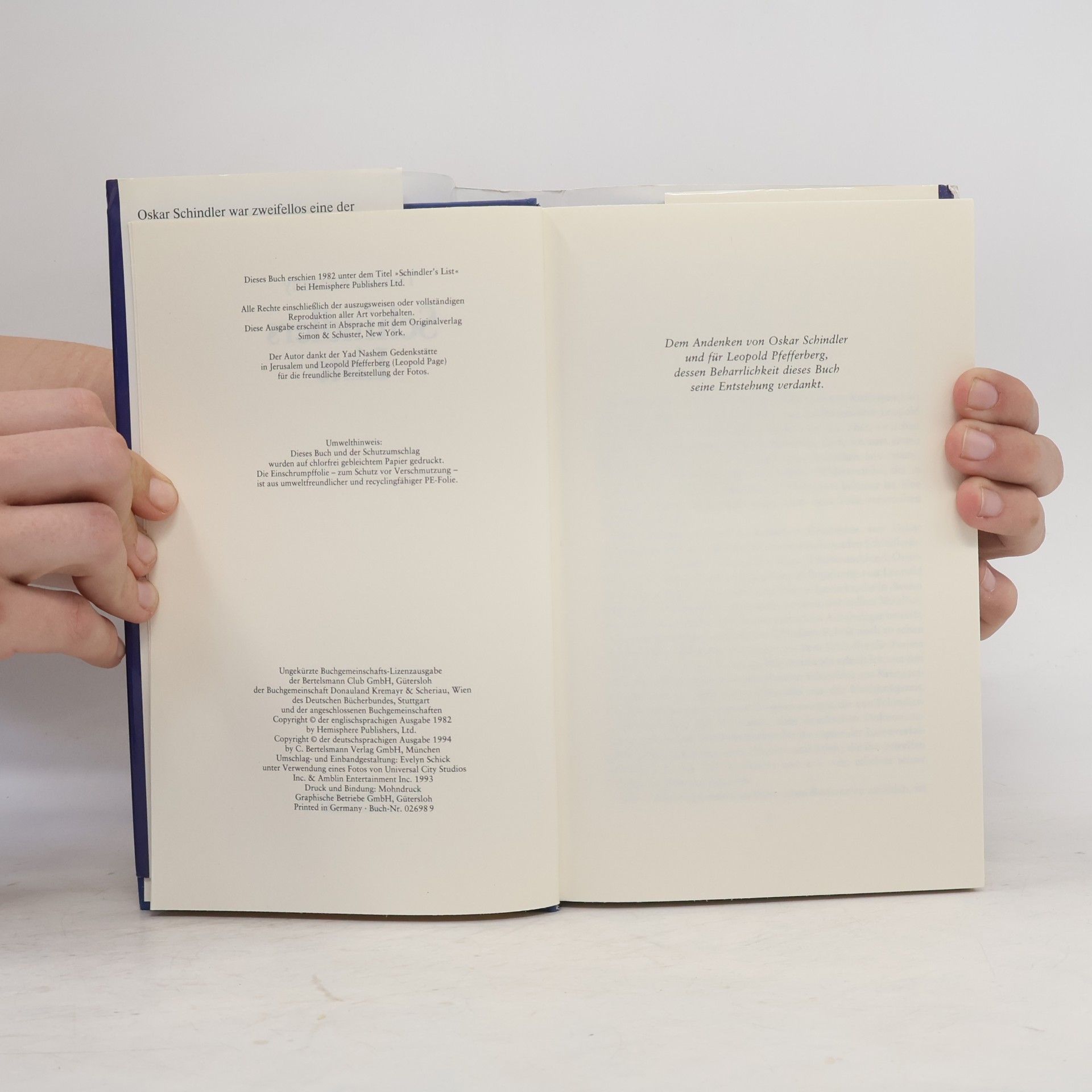 Thomas Keneally Schindlers Liste