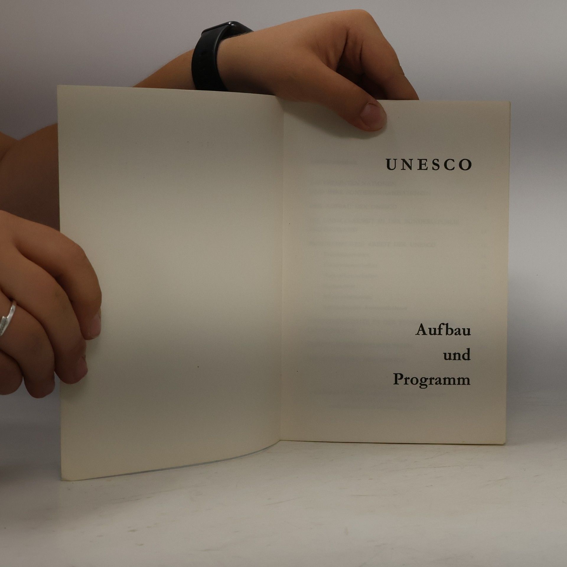 AA.VV. UNESCO. Aufbau und Programm