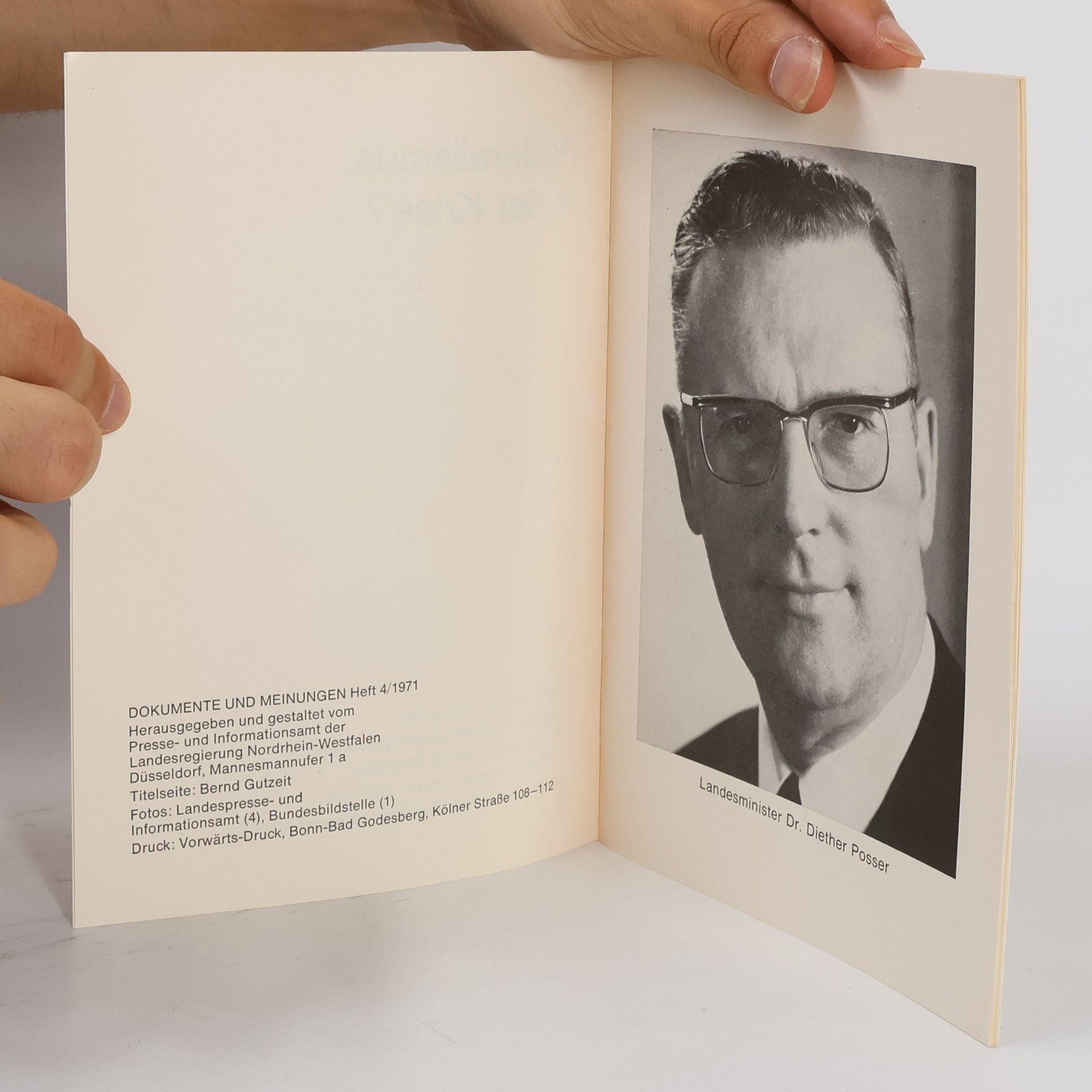 Diether Posser Föderalismus in der Krise?