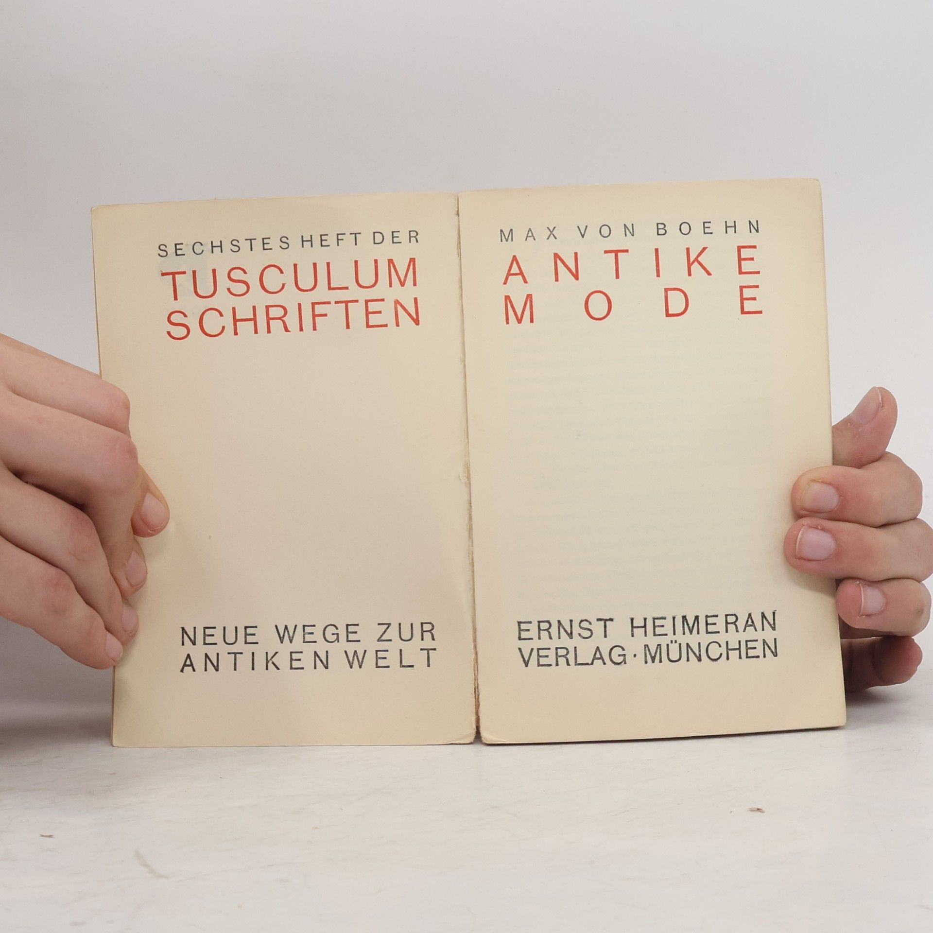Max von Boehn Antike Mode