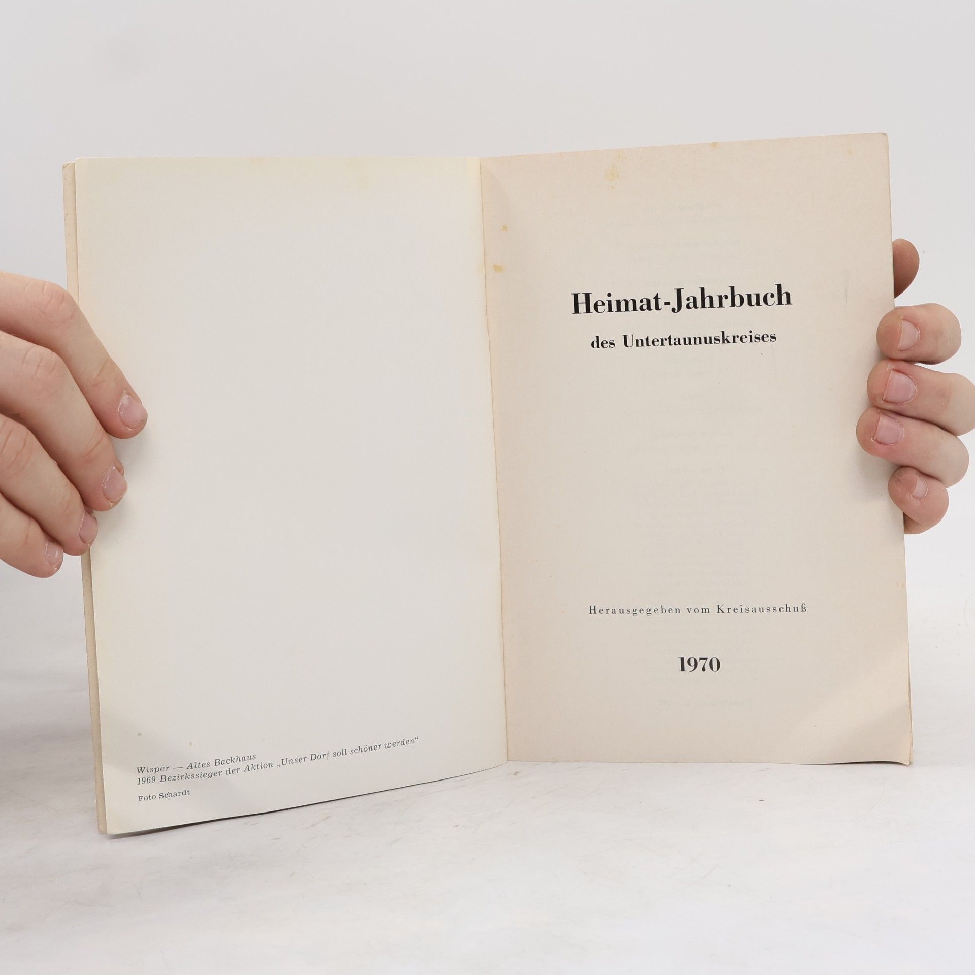 Various authors Der Untertaunus Heimat-Jahrbuch 1970