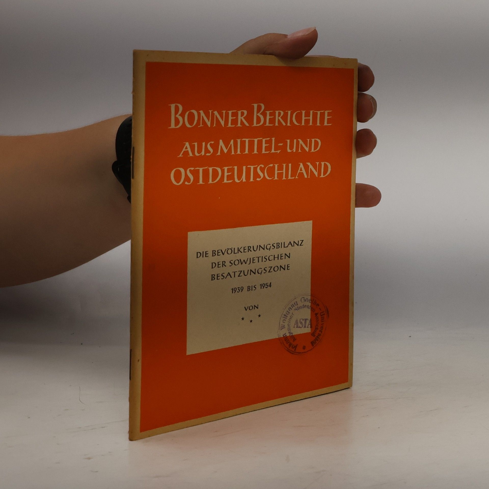Autorenkollektiv Bonner Berichte aus Mittel- und Ostdeutschland