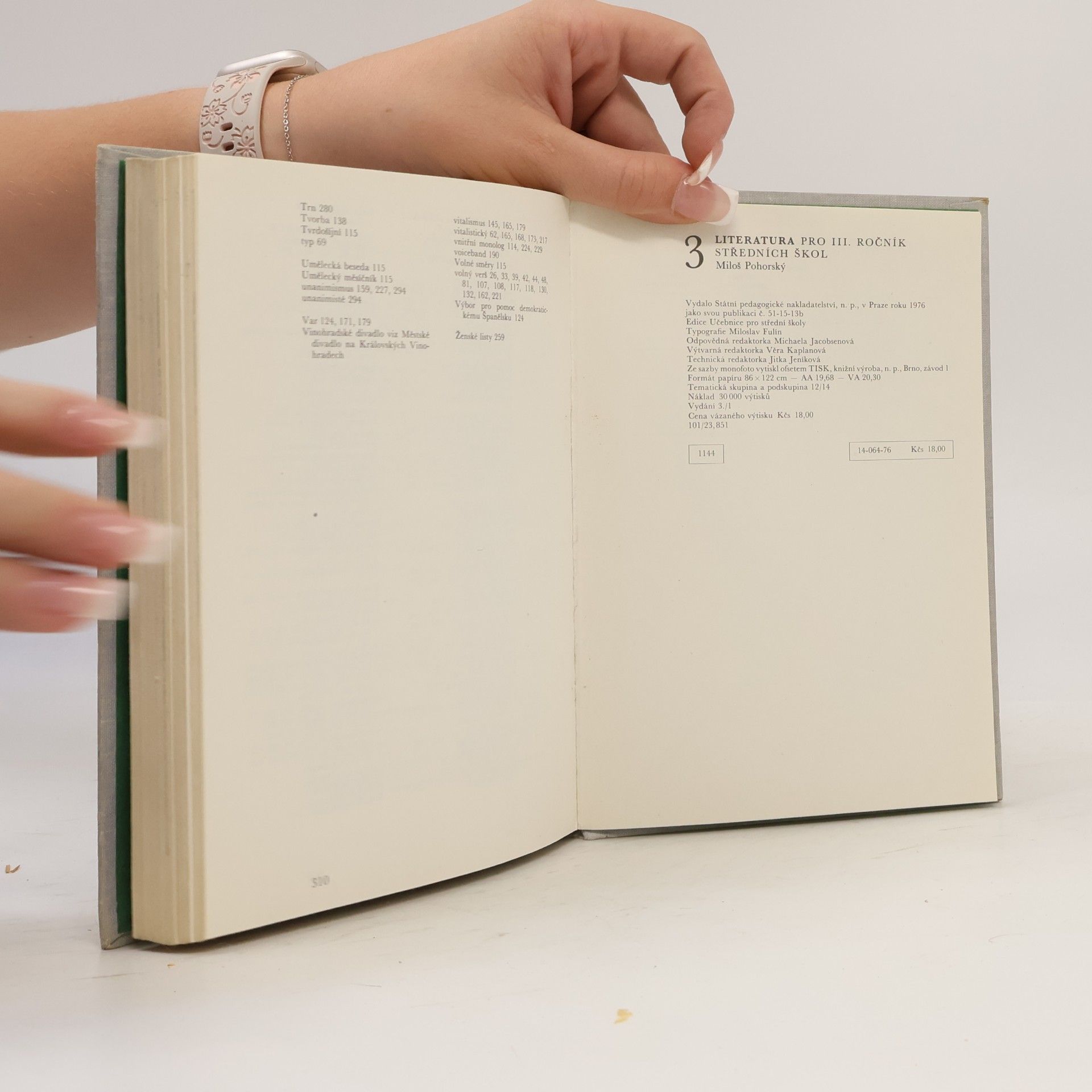 Miloš Pohorský Literatura pro III. ročník středních škol