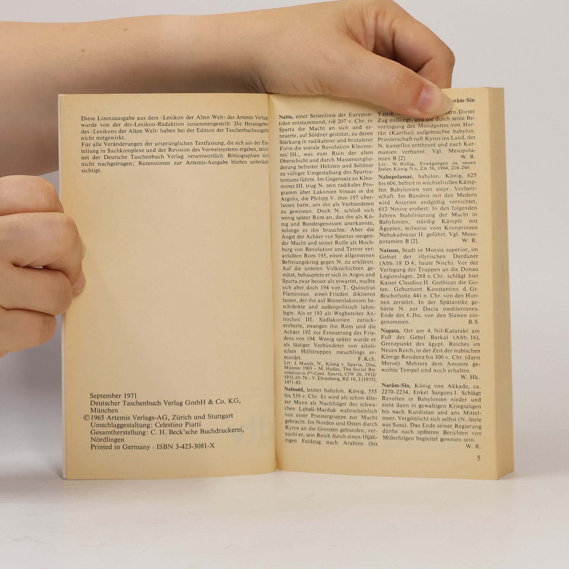 Various authors dtv-Lexikon der Antike. Geschichte Band 3. N-Z