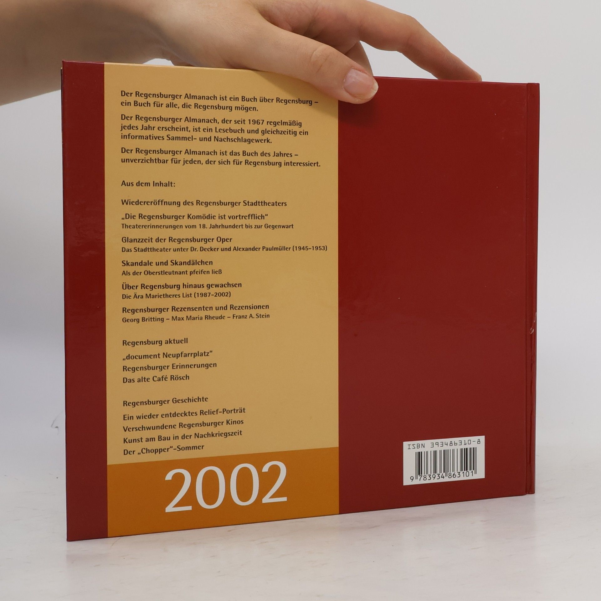 Regensburger Almanach 2002. Dei Regensburger Komödie ist vortrefflich
