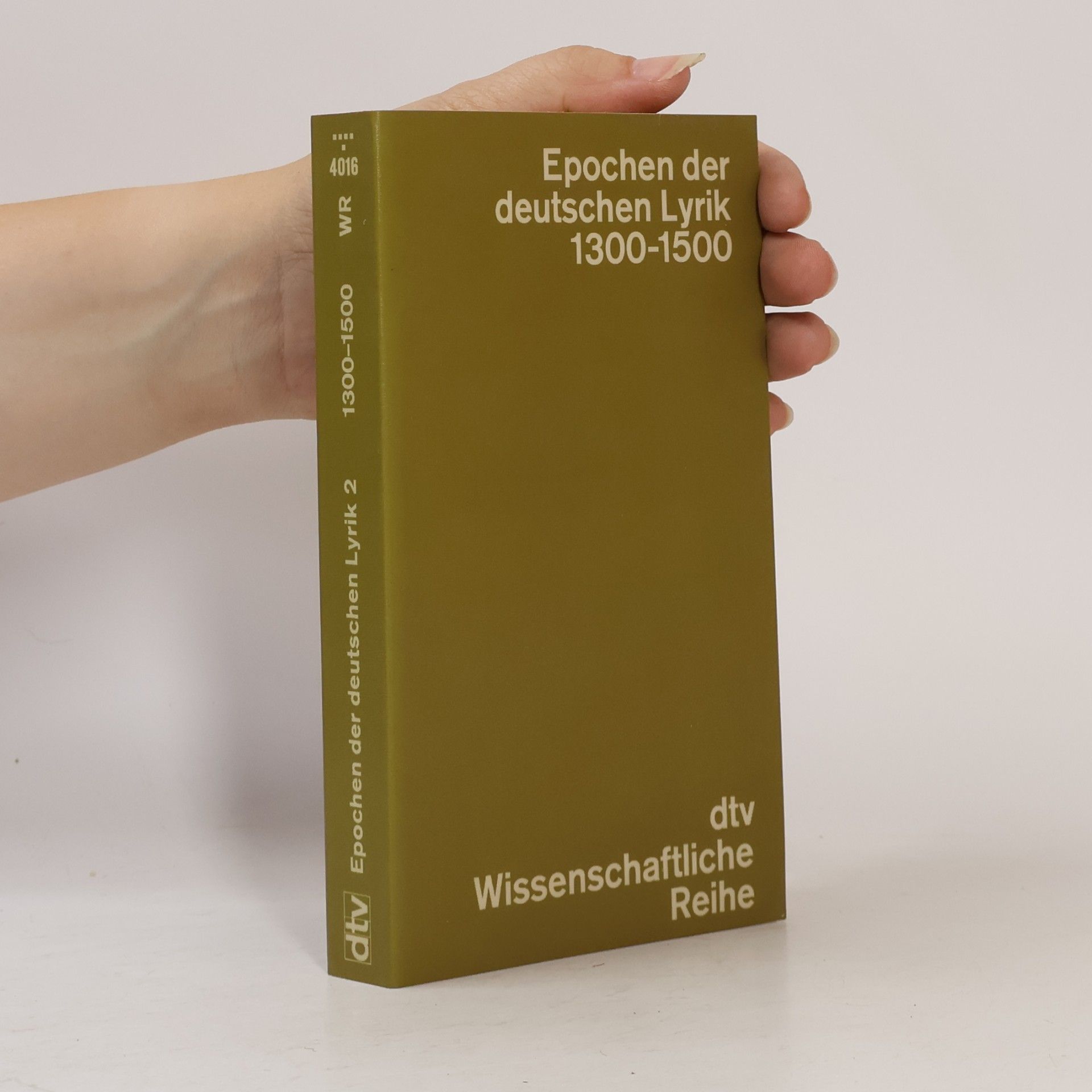 Walther Killy Epochen der deutschen Lyrik 1300-1500
