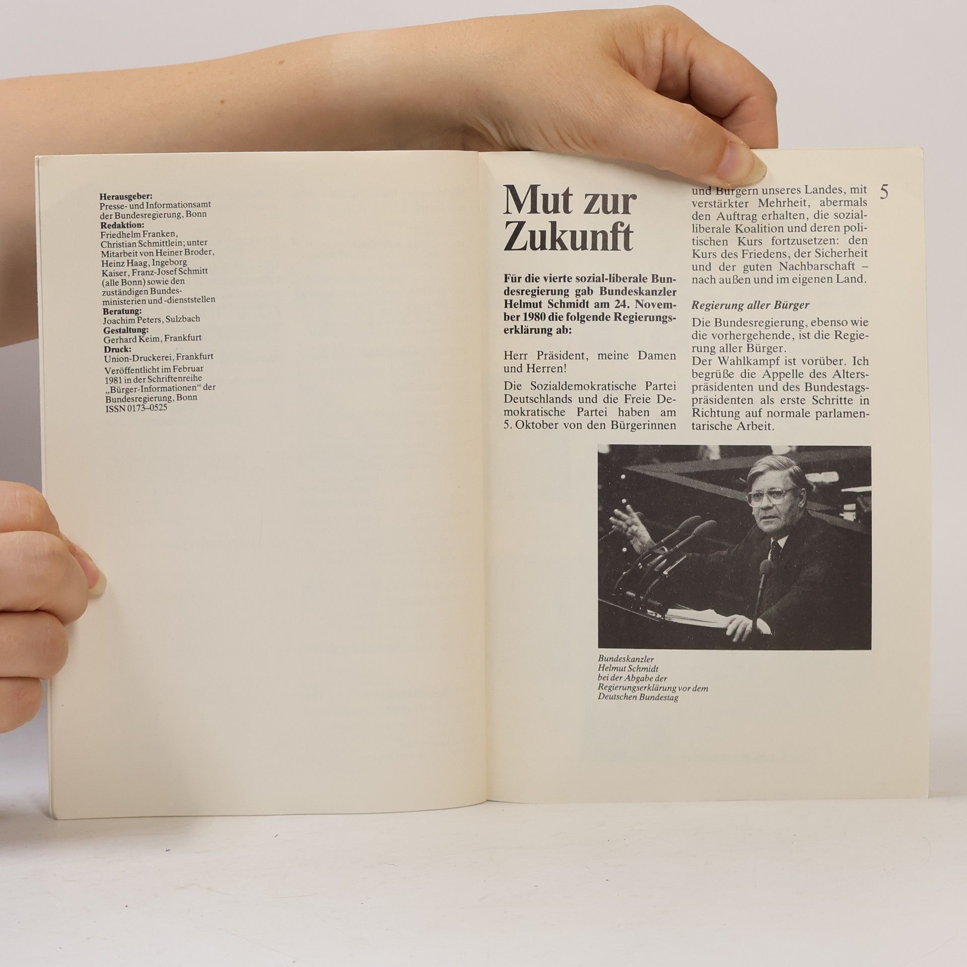 Autores varios Mut zur Zukunft: Regierungspolitik 1980-1984