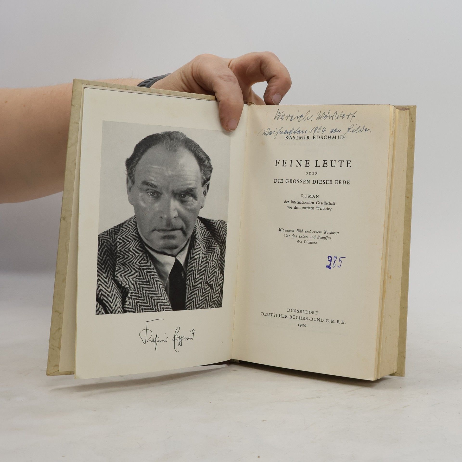 Kasimir Edschmid Feine Leute oder die Grossen dieser Erde