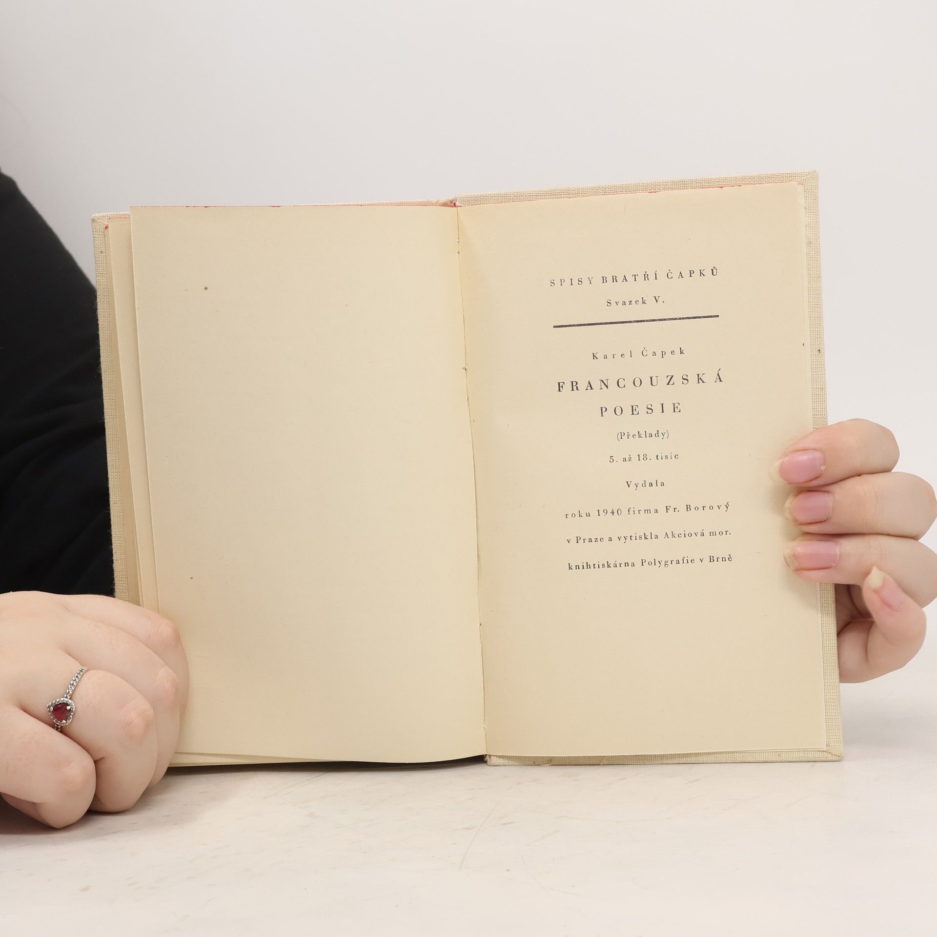 Karel Čapek Francouzská poesie